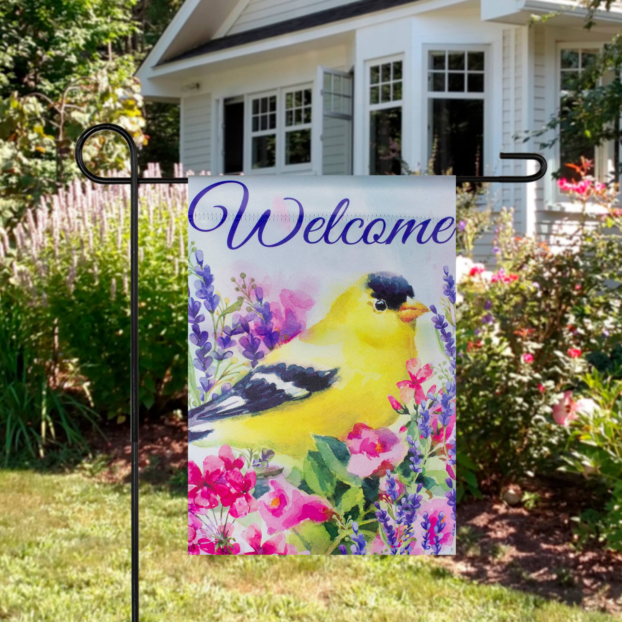 37.75" Black Solid Contemporary Garden Flagpole