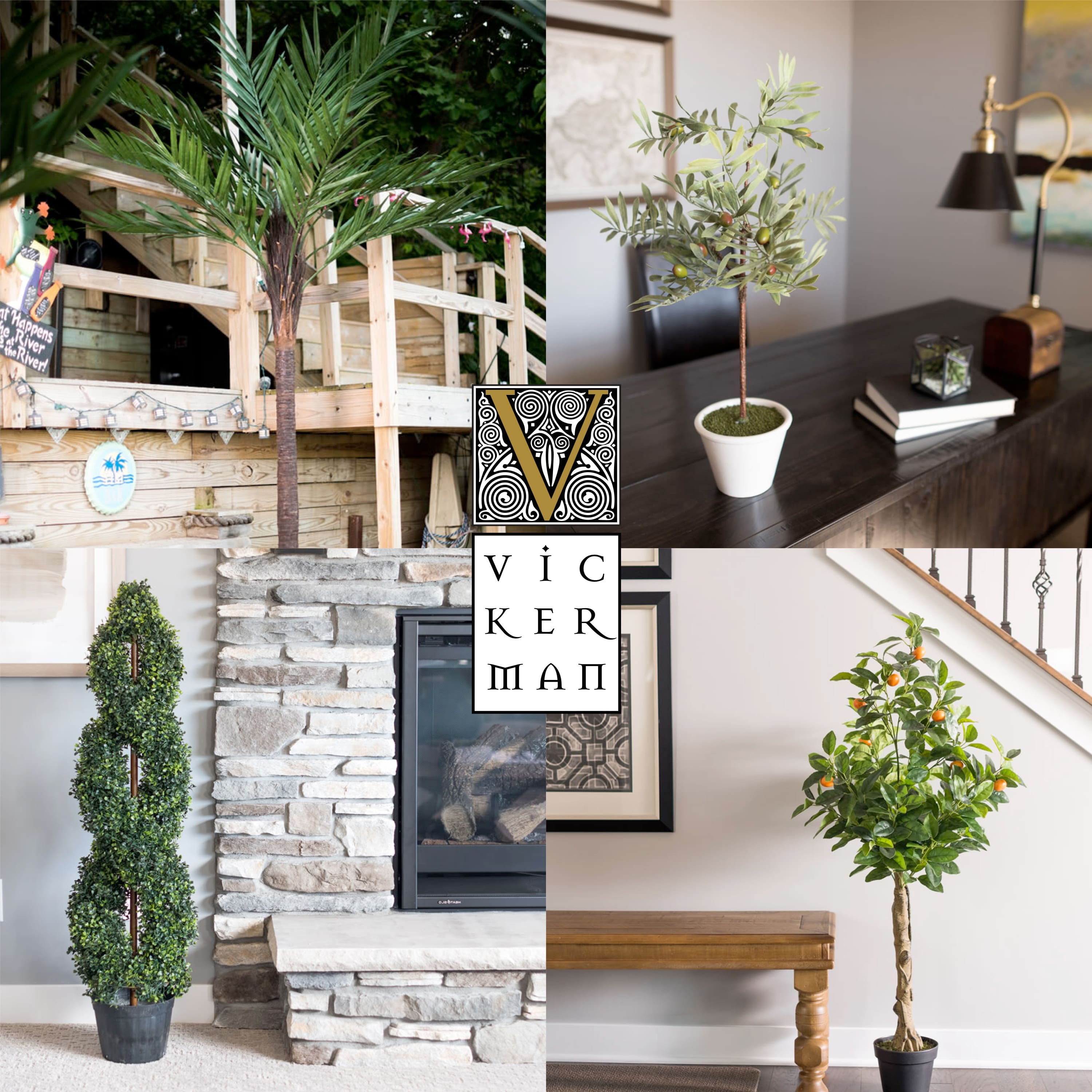 5ft. Artificial Potted Fern Palm with Real Touch Leaves