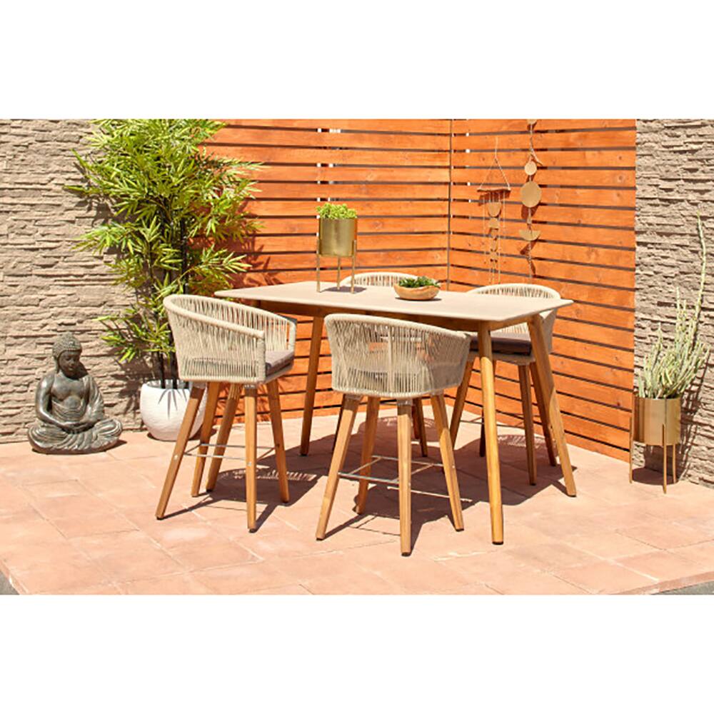 Gray Wood Modern Bar Stool