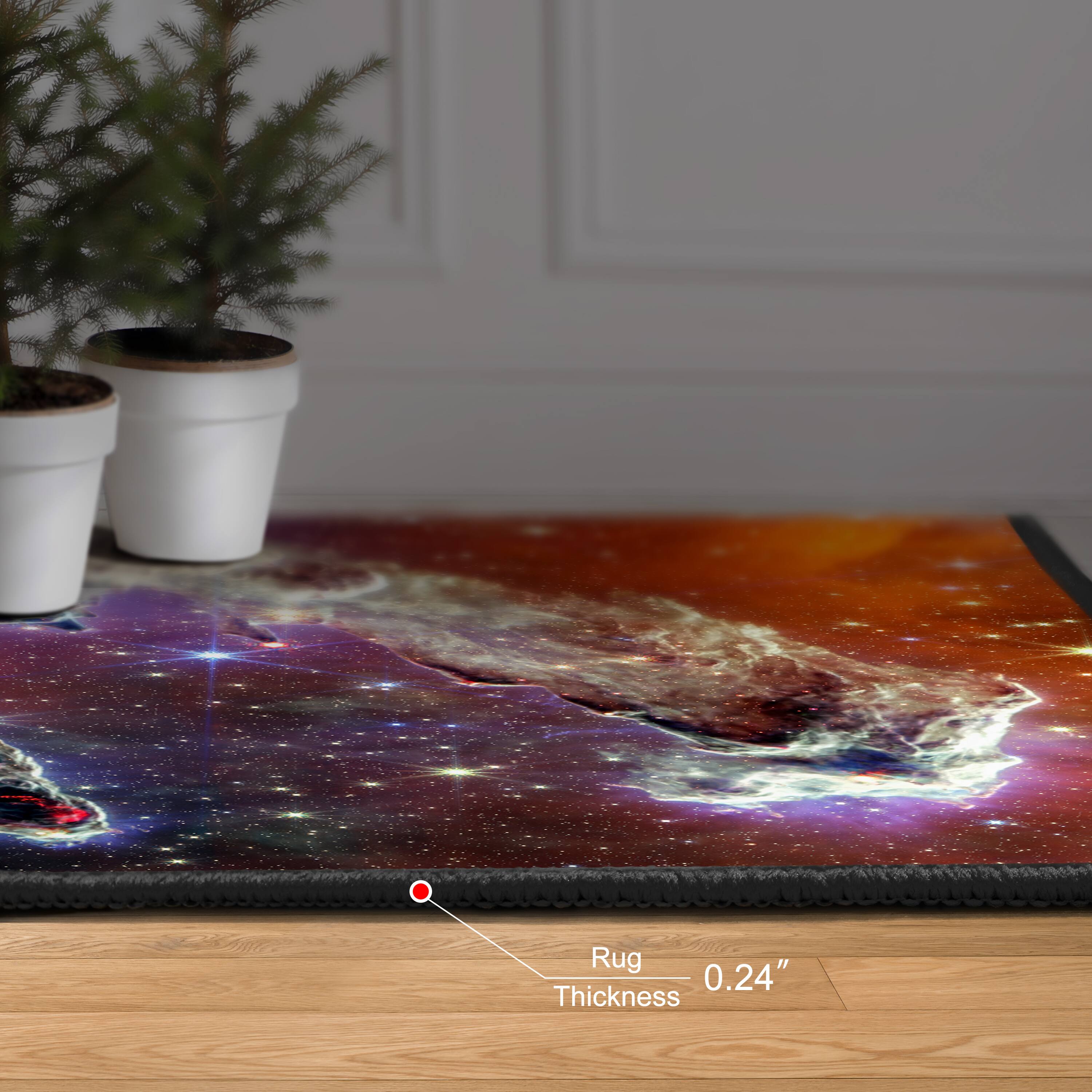 Empire Art Direct 5ft. x 7.5ft. The Hubble Space Telescope Washable Area Rug