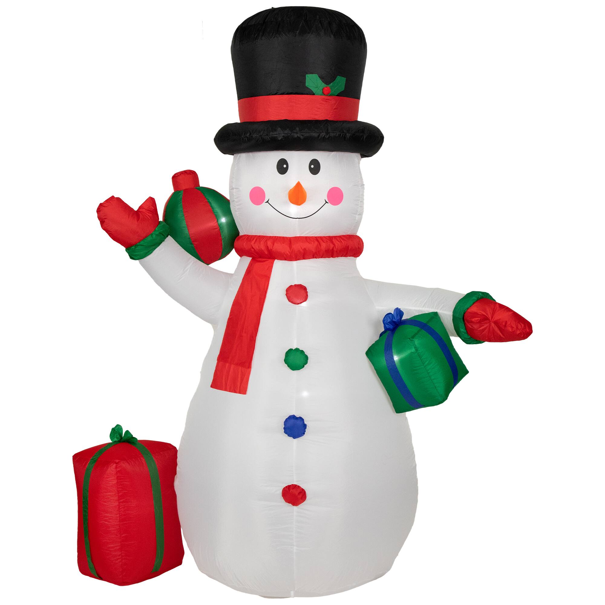 NorthLight 8Ft LED Lighted Inflatable Snowman with Gifts Outdoor Christmas Decoration | 8 ft | Michaels®