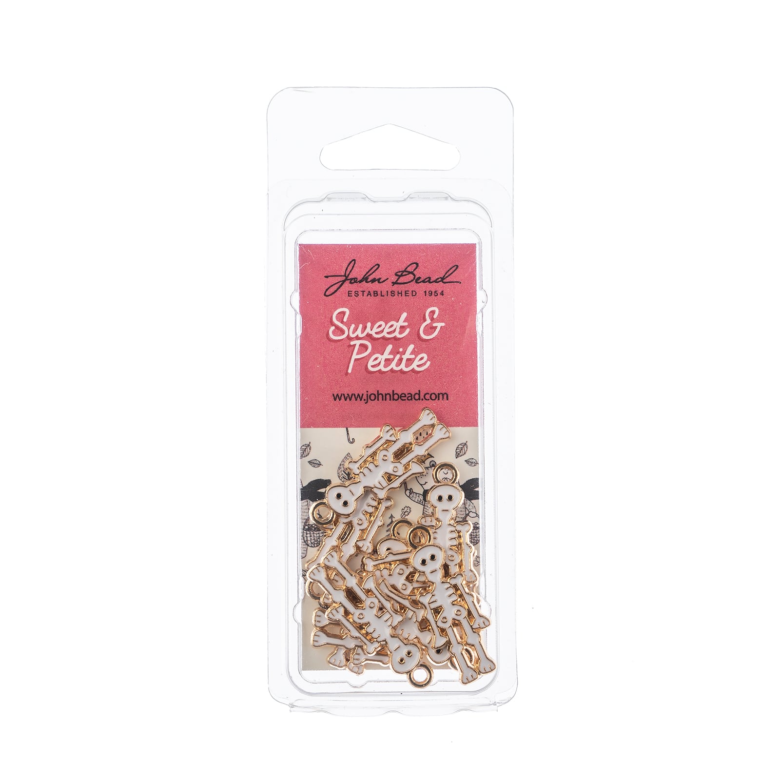 John Bead Sweet & Petite Halloween Small Skeleton Charms, 10ct.