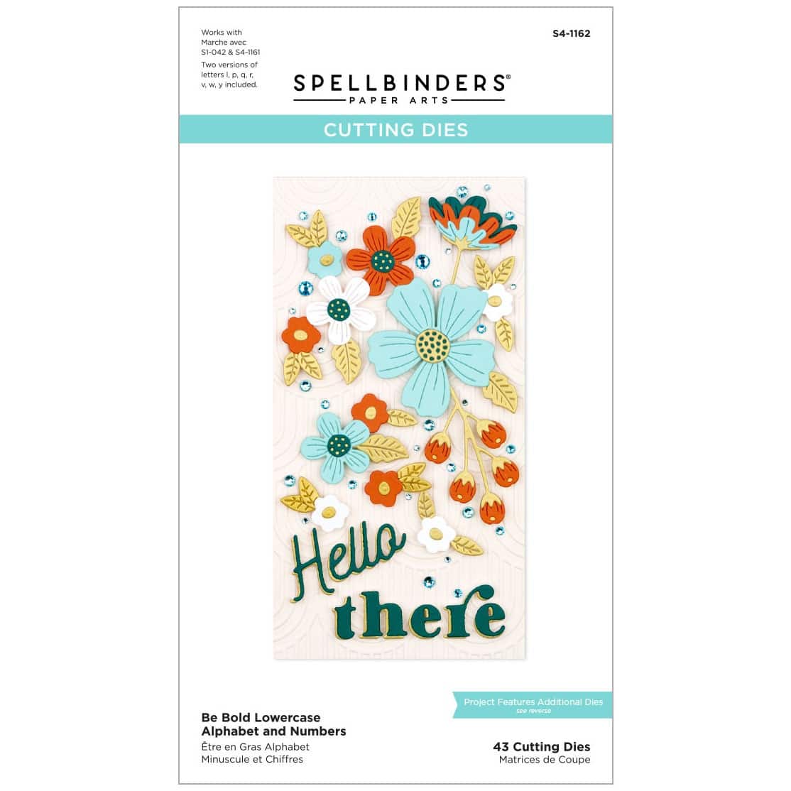 Spellbinders® Be Bold Lowercase Alphabet & Numbers Etched Dies