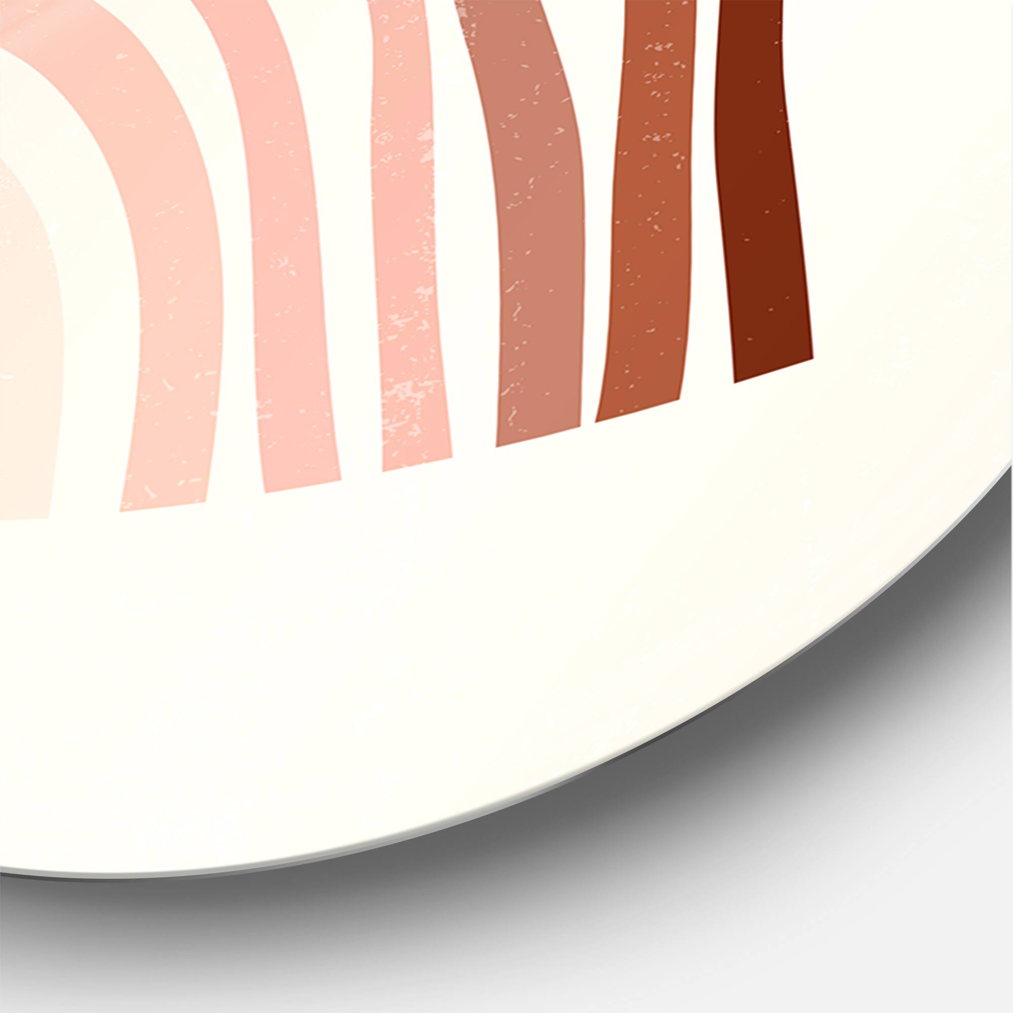 Designart - Terracotta Minimalist Boho Rainbow I
