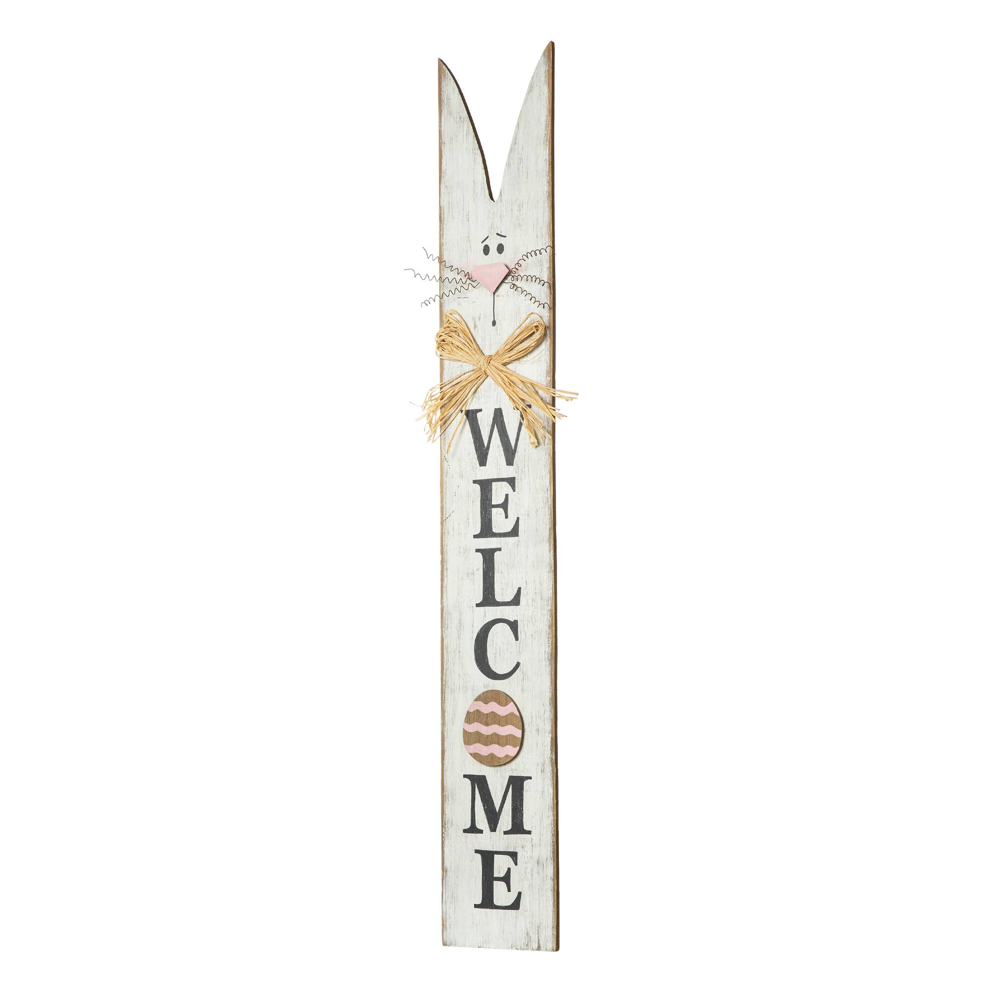 Glitzhome® 42" Wooden Easter Bunny Porch Sign