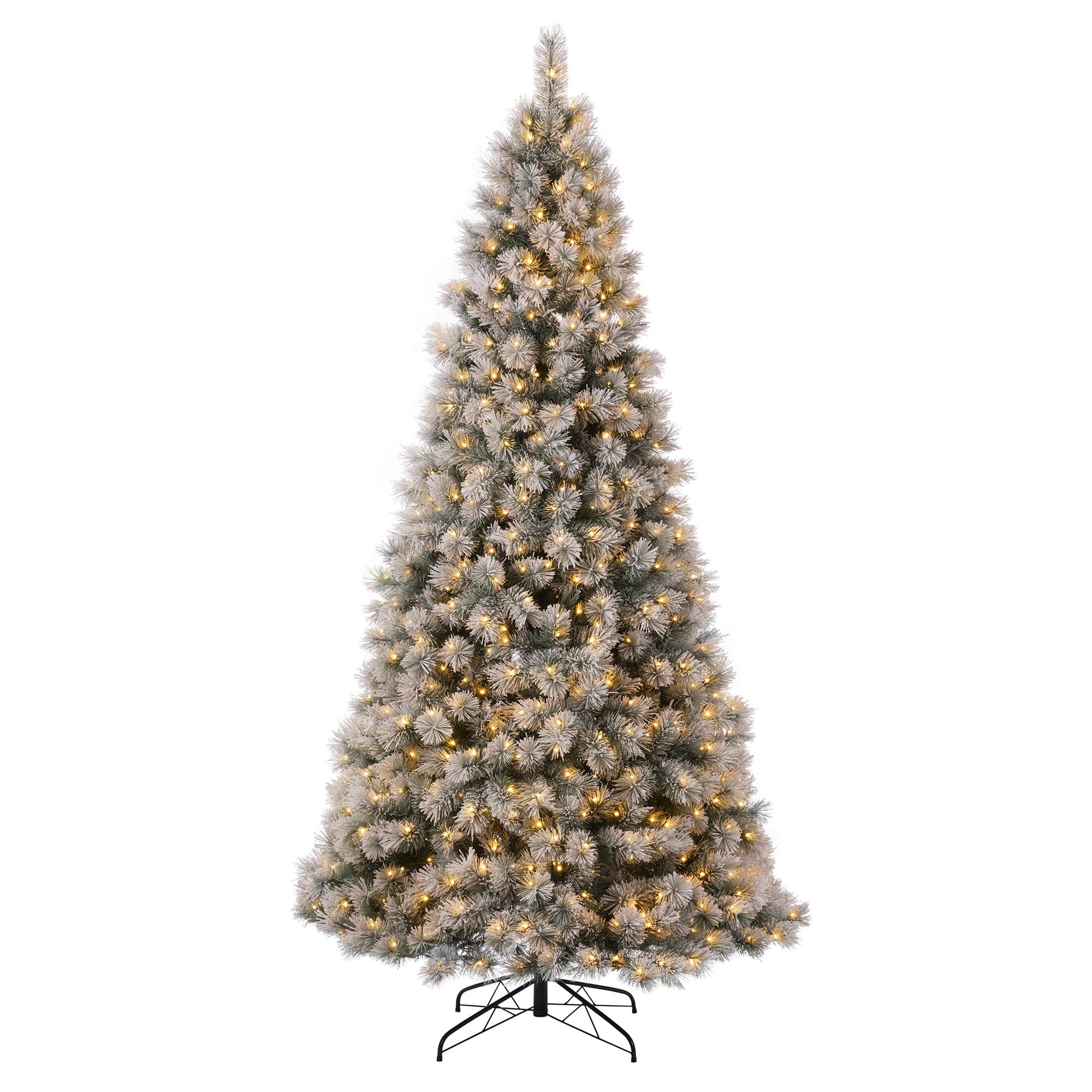 9ft. Pre-Lit Artificial Spruce Christmas Tree, Warm White LED Lights
