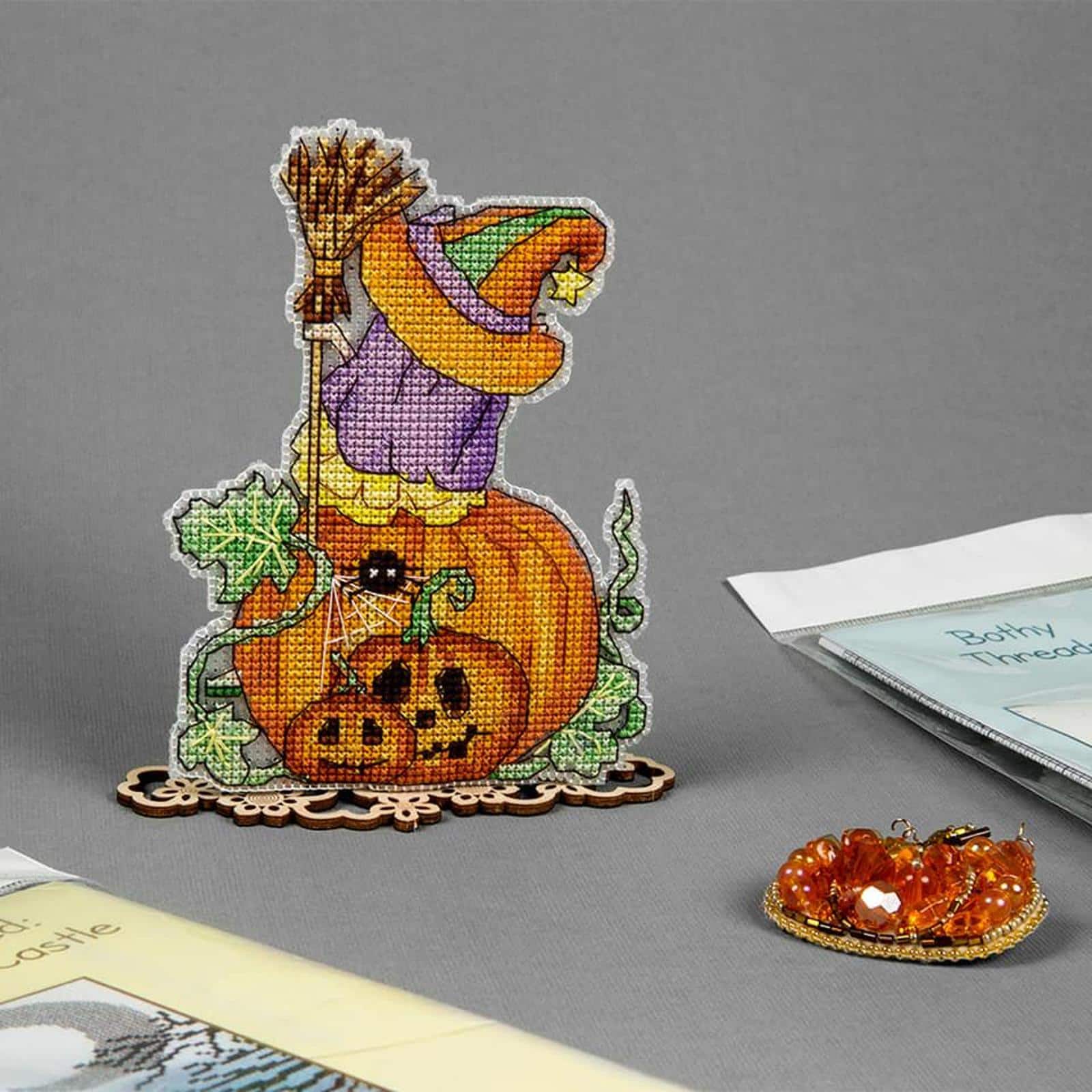Crystal Art Plastic Canvas Counted Cross Stitch Kit  Happy Halloween
