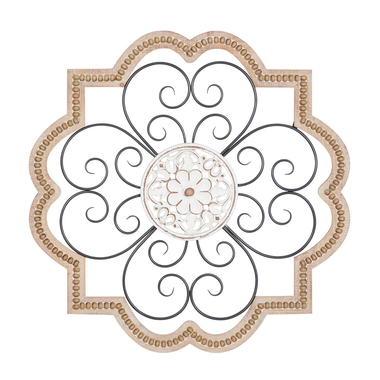 27" Brown Metal & Wood Farmhouse Wall Décor