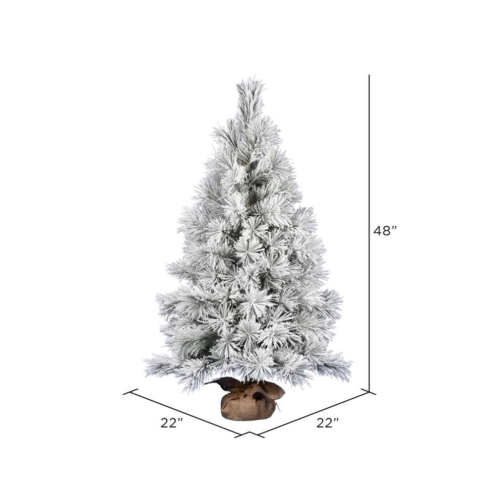 48" Unlit Frosted Beckett Pine Artificial Christmas Tree