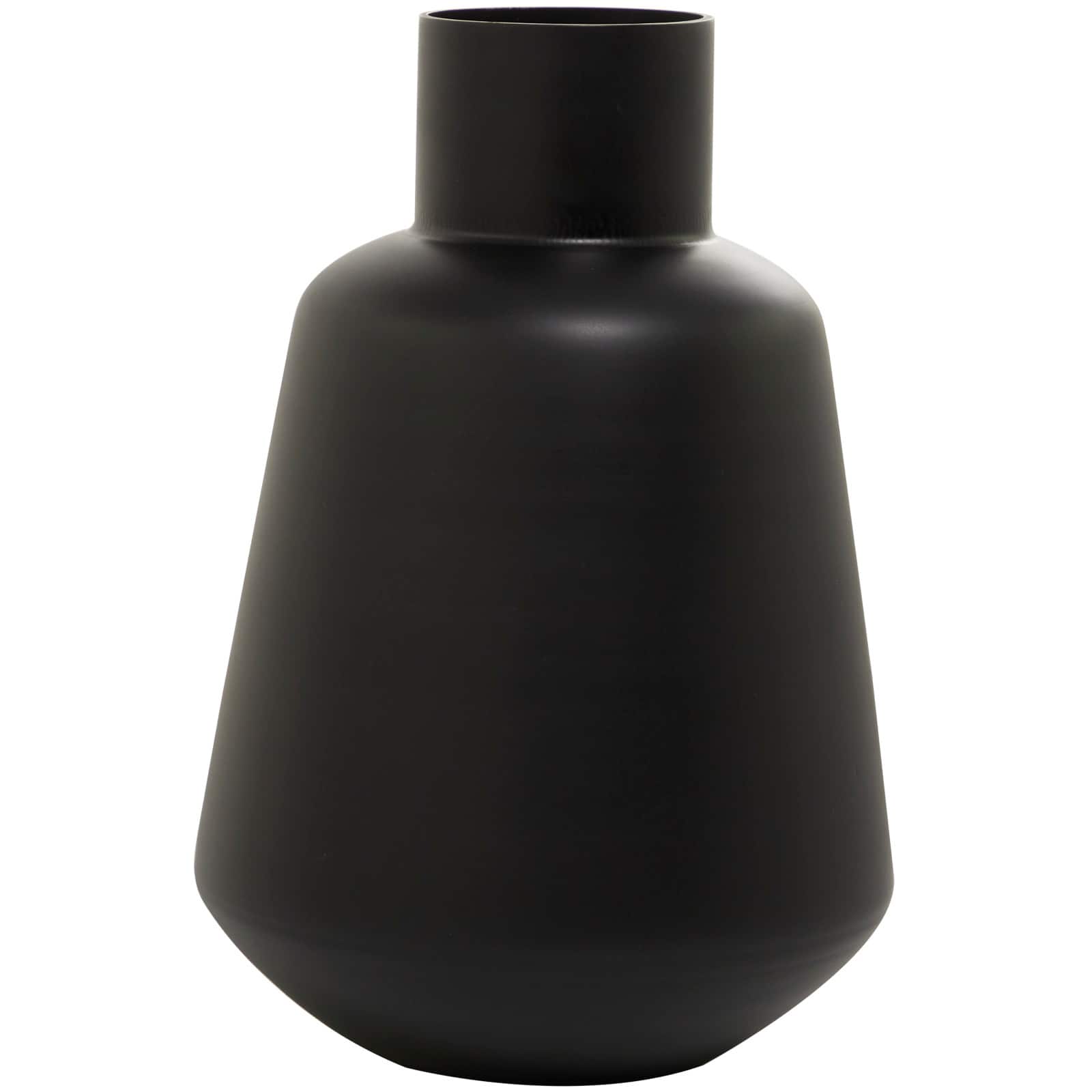 Black Glass Vase 10" x 10" x 15"