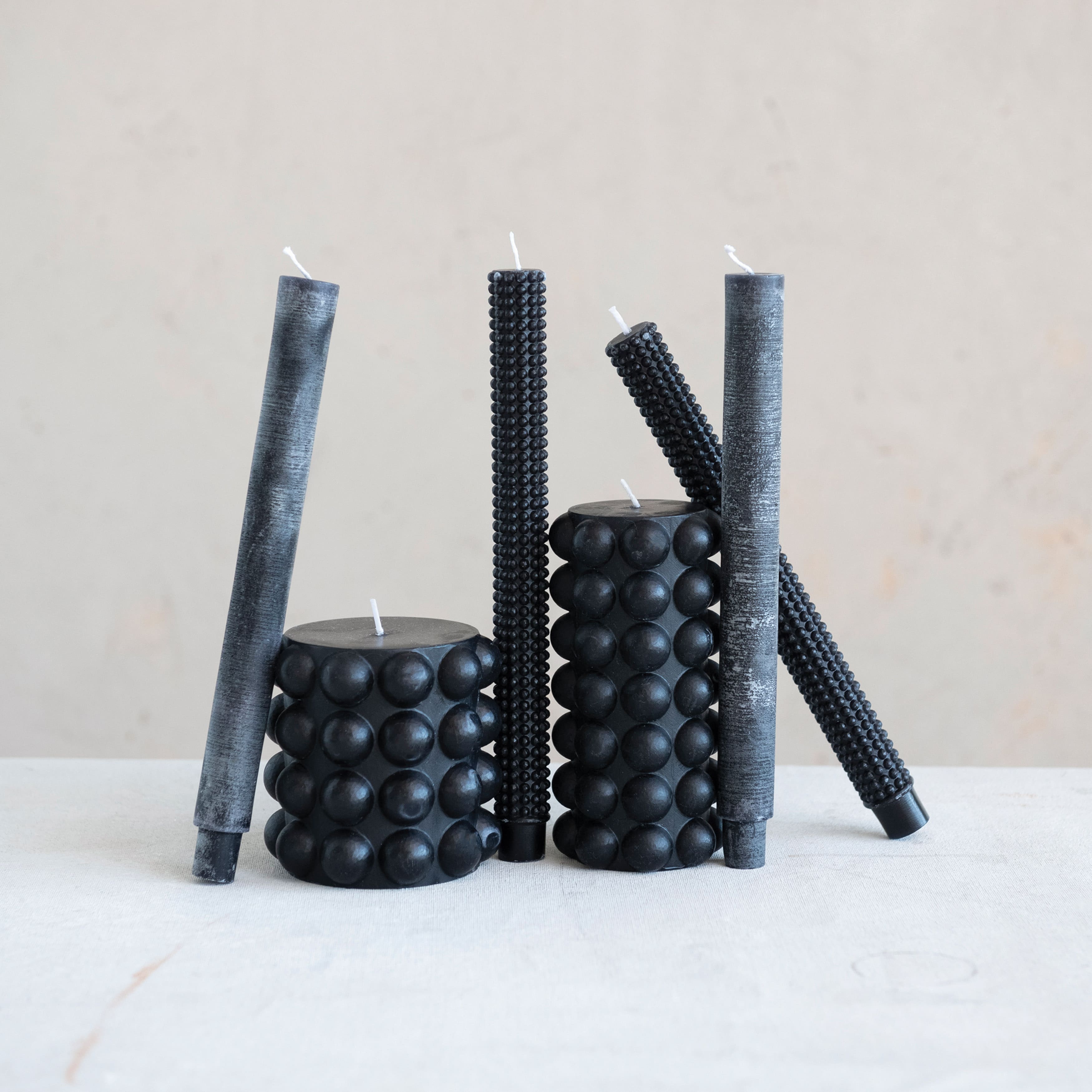 Hello Honey® 10" Unscented Hobnail Taper Candles In Box Set