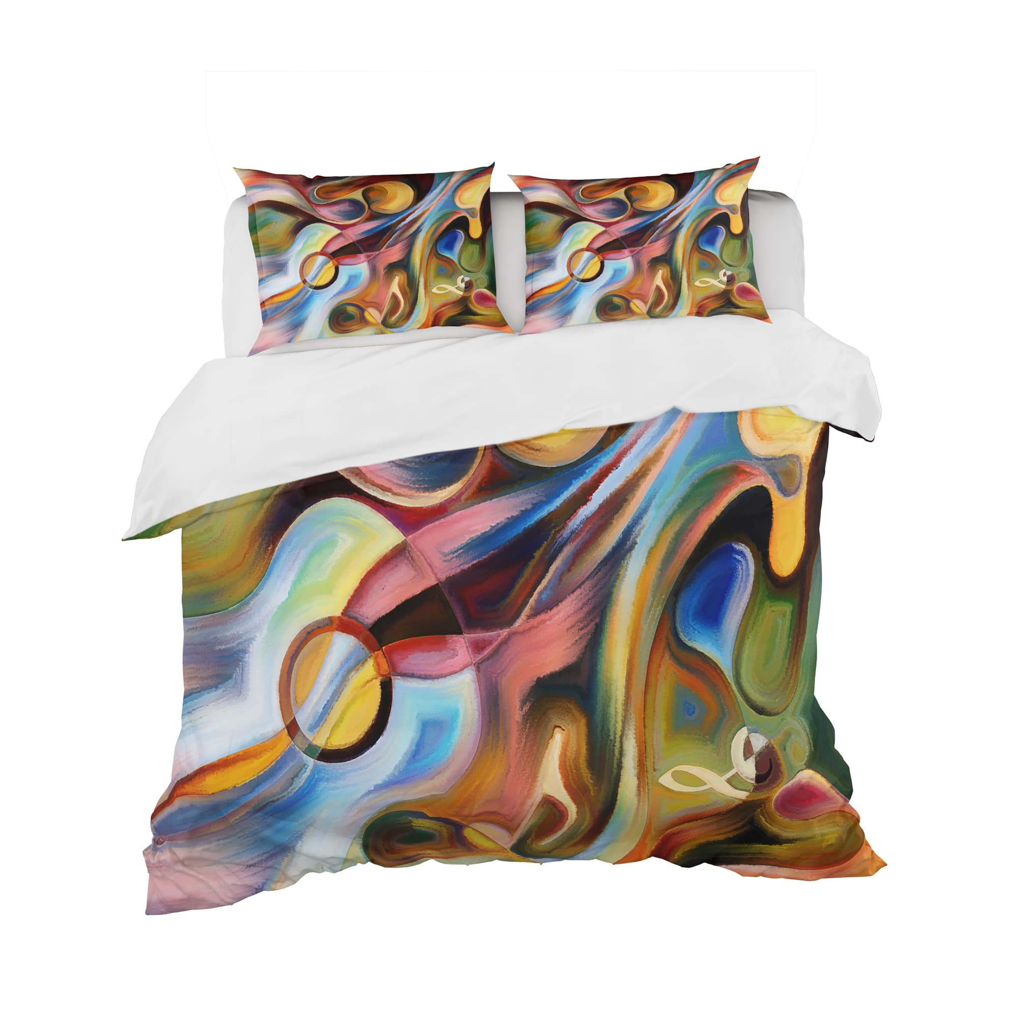 Designart 'Music Beyond The Frames' Modern & Contemporary Bedding Set