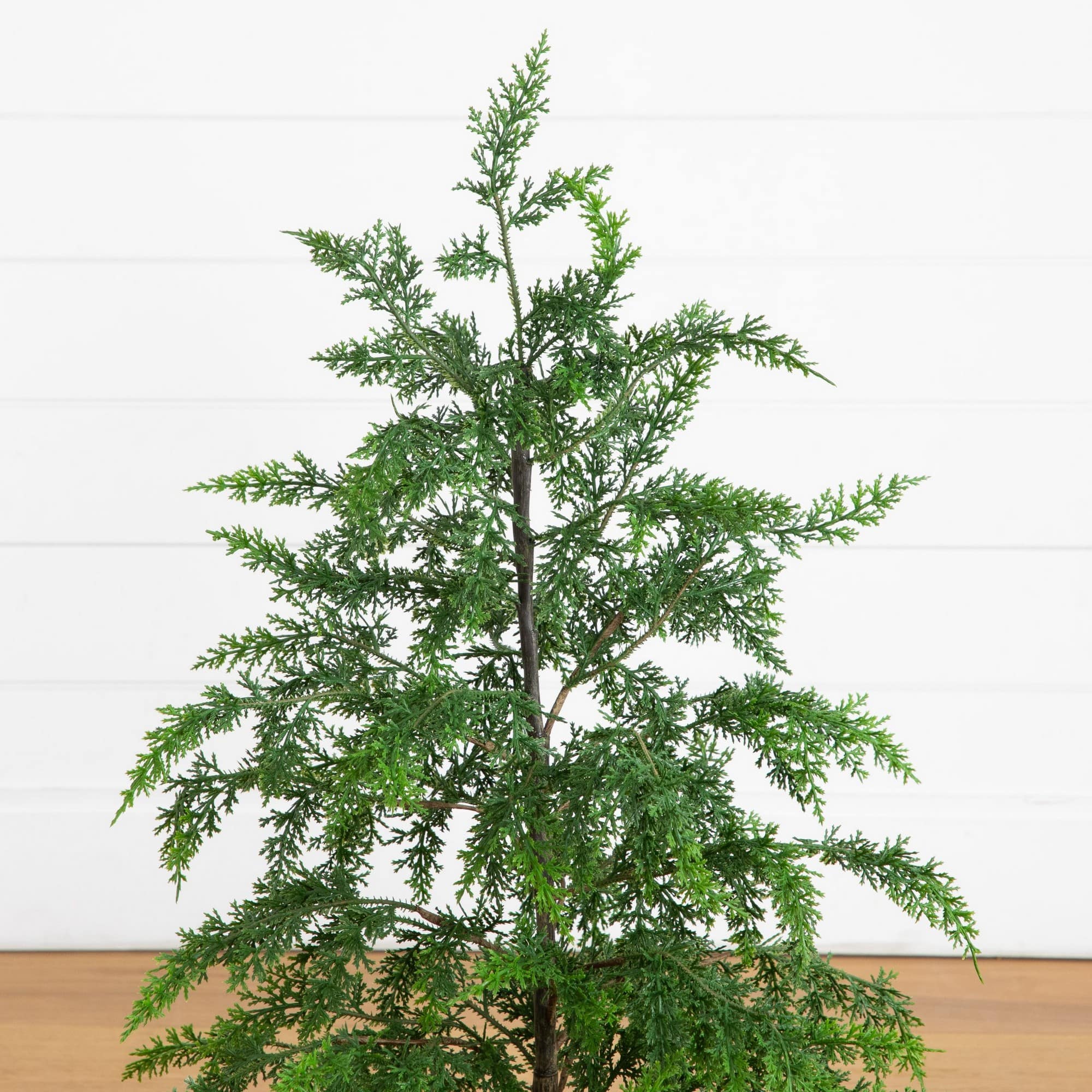 Nearly Natural 33" Unlit Artificial Real Touch Drooping Cedar Christmas Tree