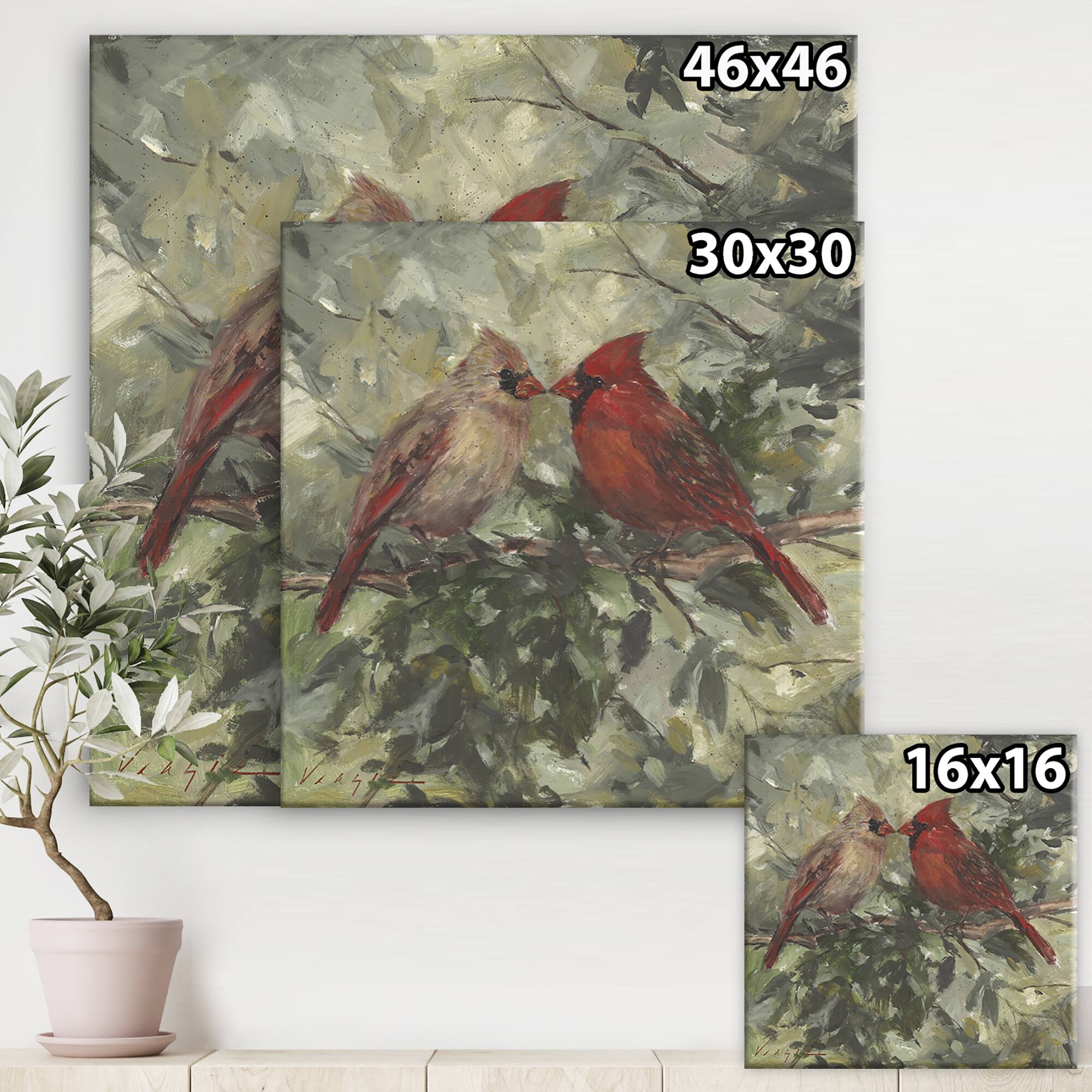 Designart - Kissing Cardinals