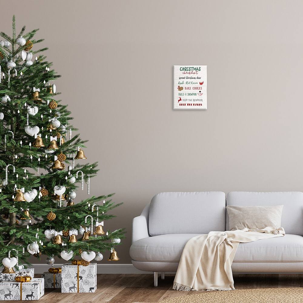 Stupell Industries 14"x 11" Rustic Christmas Checklist Wall Plaque