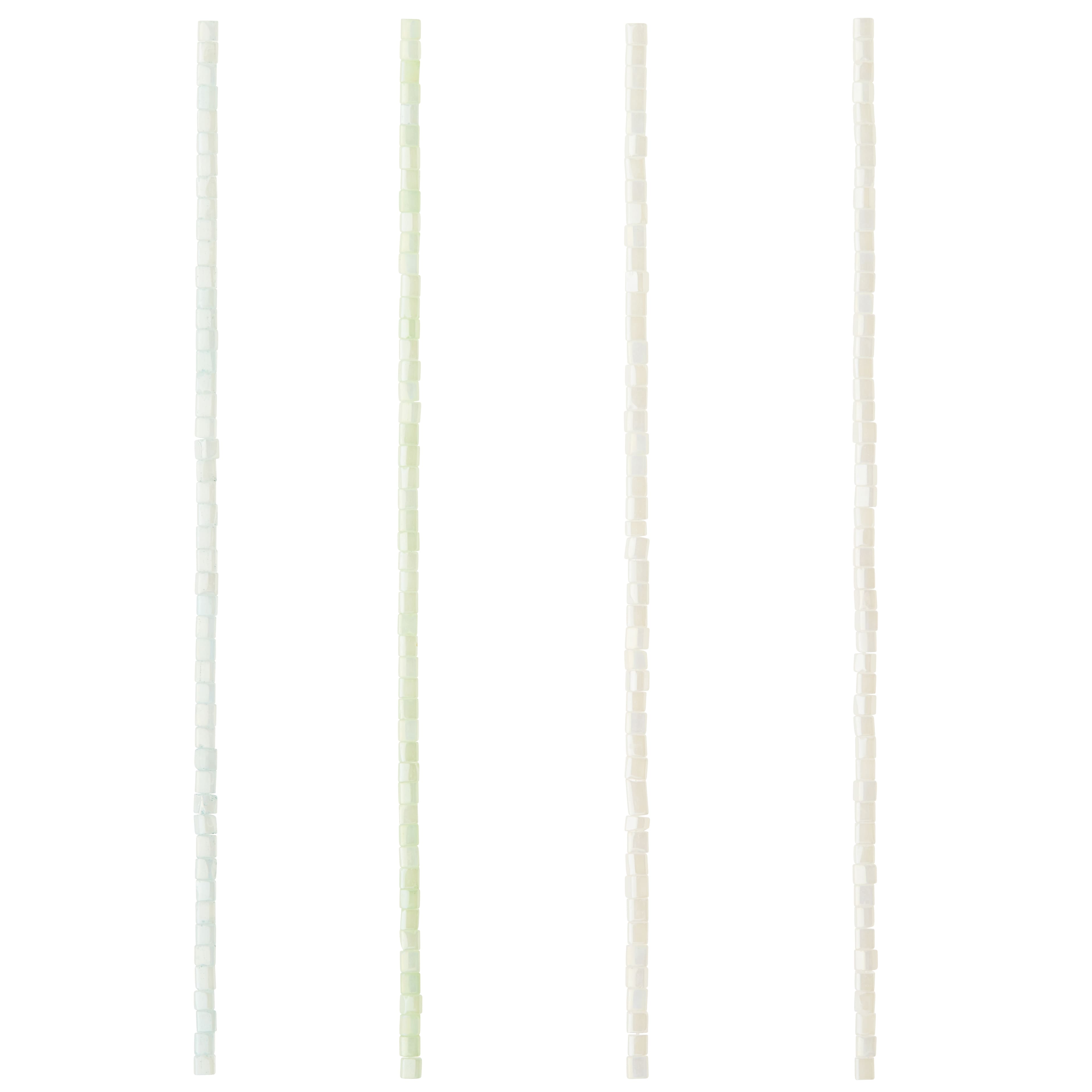 Pastel Glass Cube Beads, 3.5mm by Bead Landing™