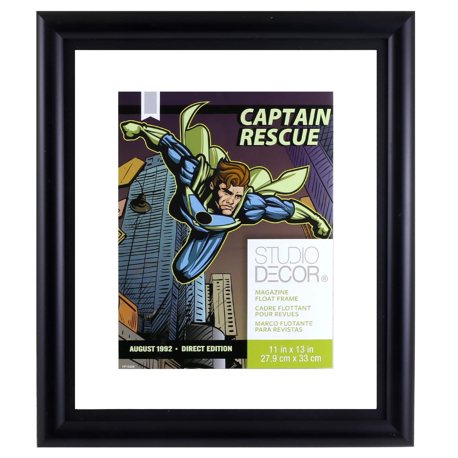 12 Pack: 11" x 13" Black Comic Book Float Frame by Studio Décor®