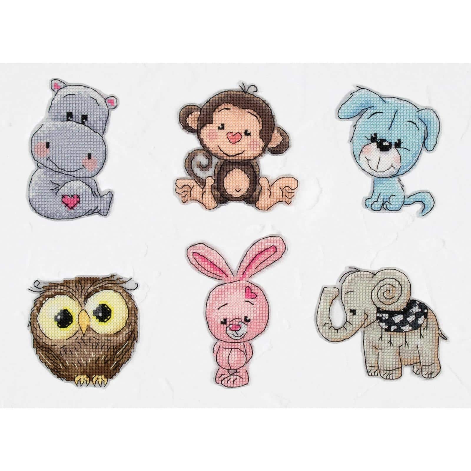 Luca-S Friends Plastic Canvas Counted Cross Stitch Kit