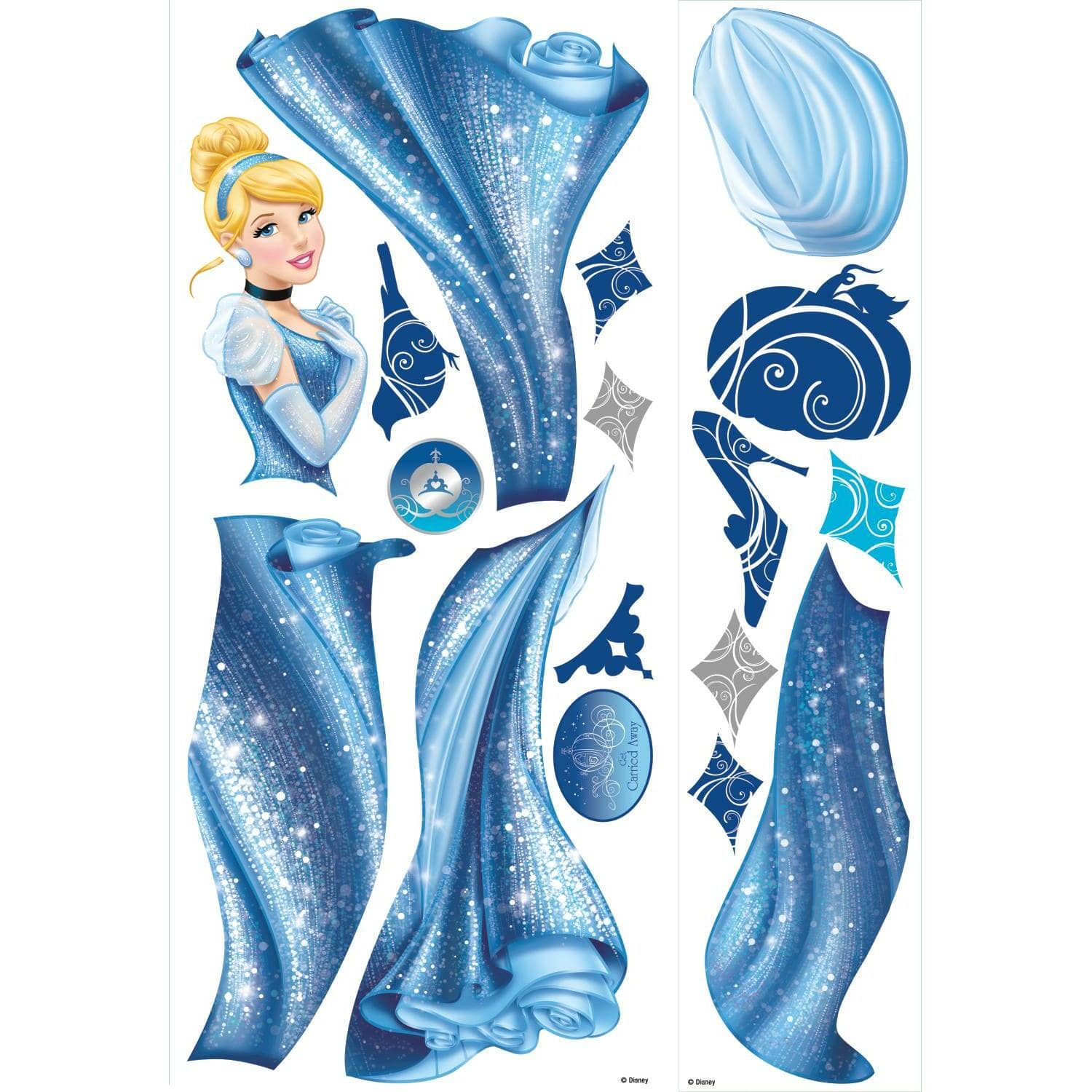 RoomMates Disney Cinderella Glamour Giant Wall Decal