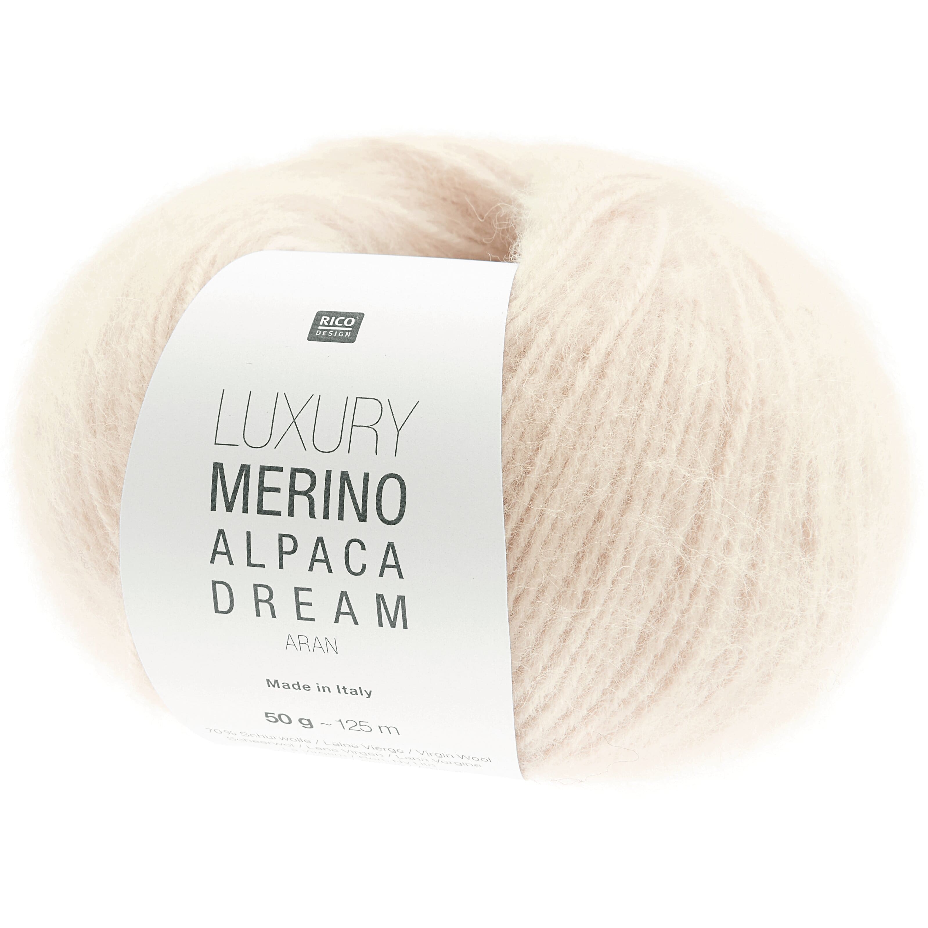 Rico Design® Luxury Merino Alpaca Dream Aran Yarn, Color: Cream