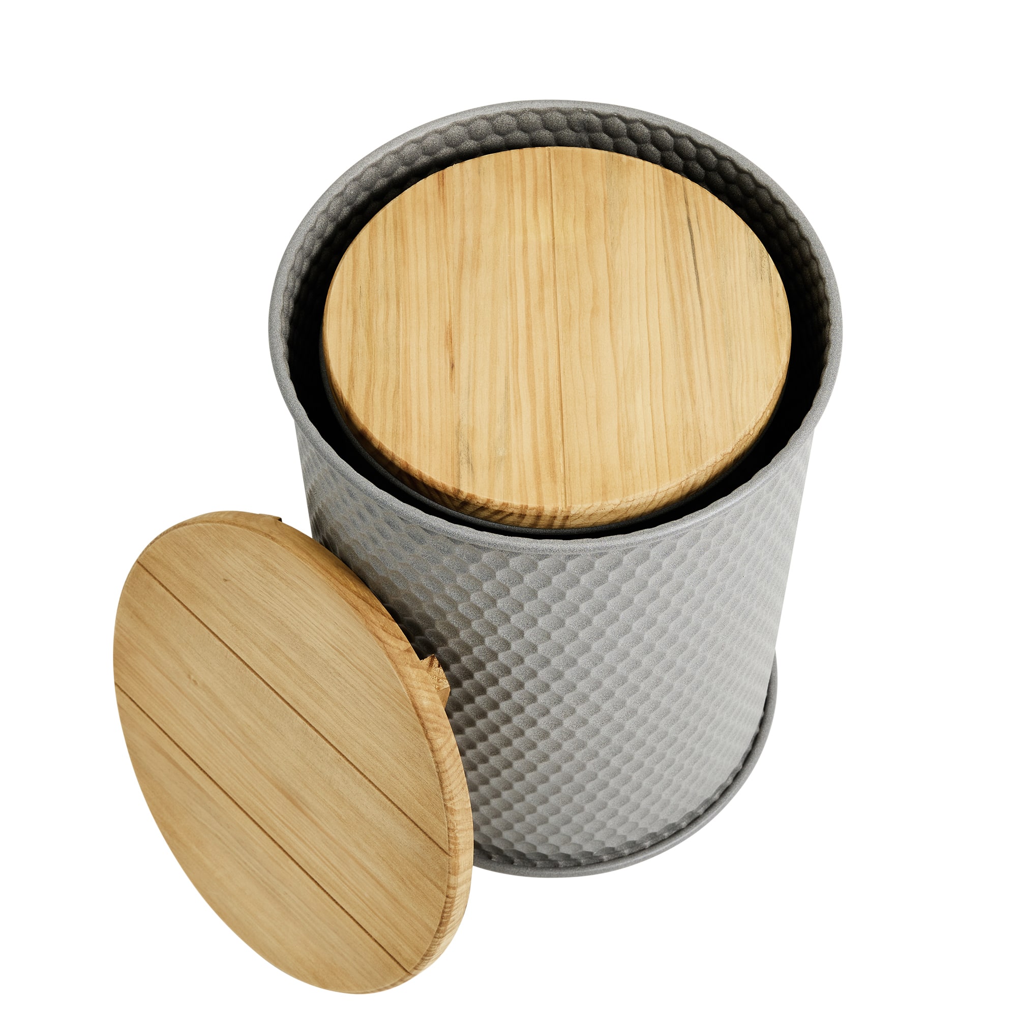 Glitzhome® Metal Storage Accent Table with Solid Wood Lid Set