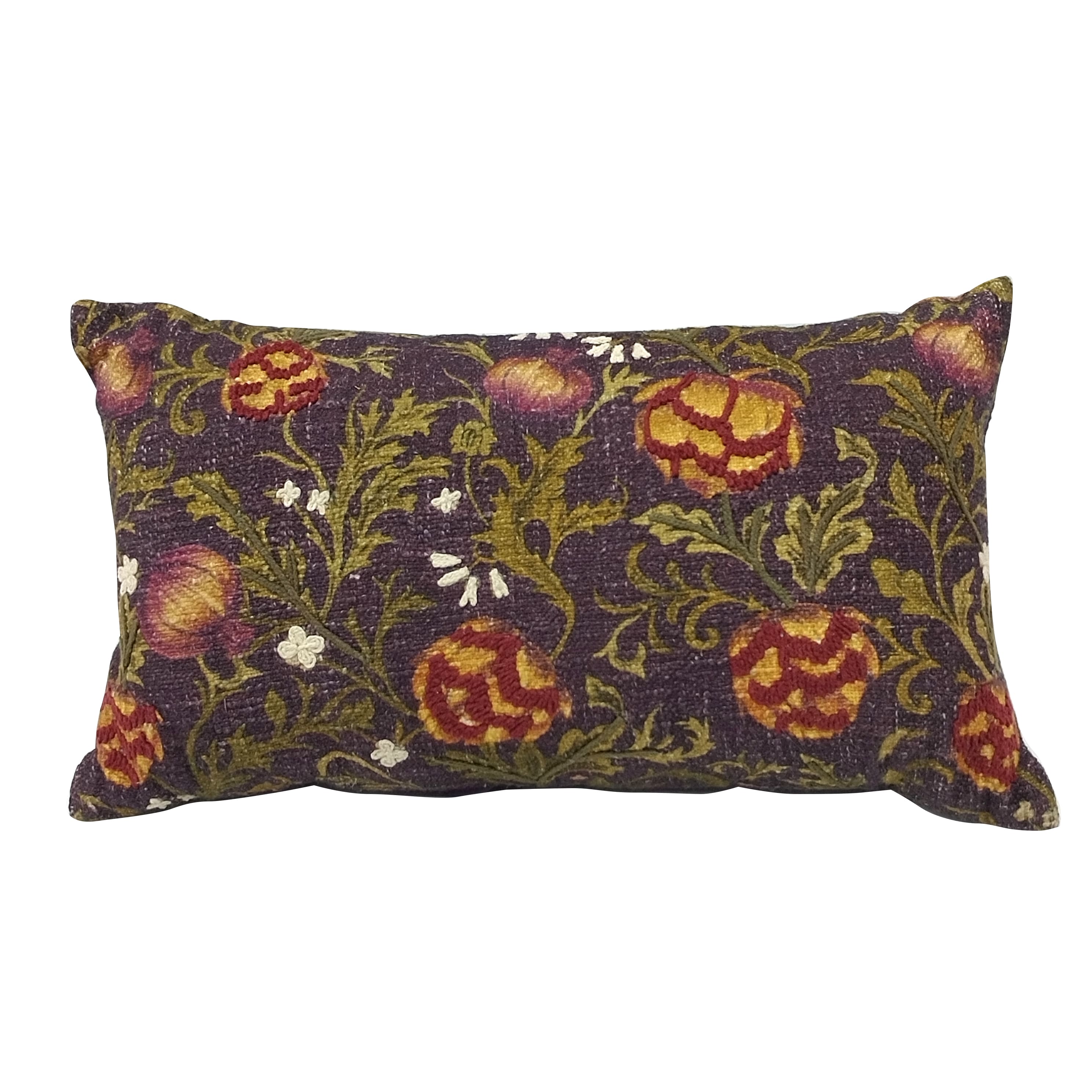 21" x 12" Purple Floral Lumbar Pillow by Ashland®