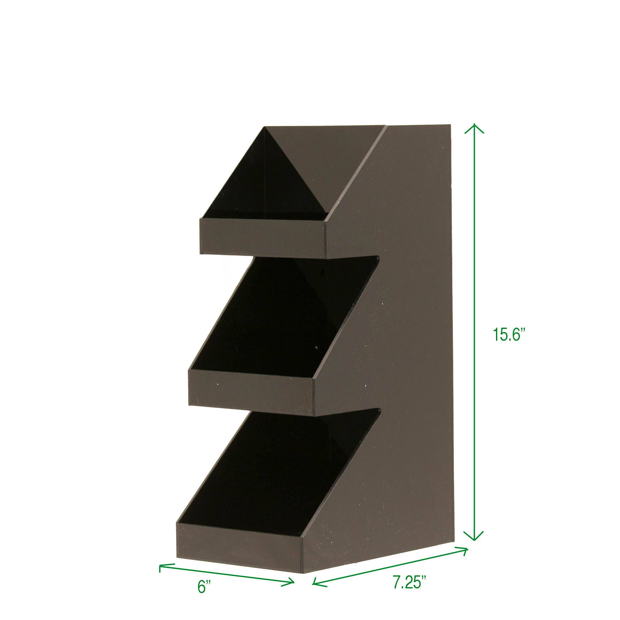 Mind Reader Black Acrylic 3-Tier High Quality Coffee and Tea Condiment Organizer