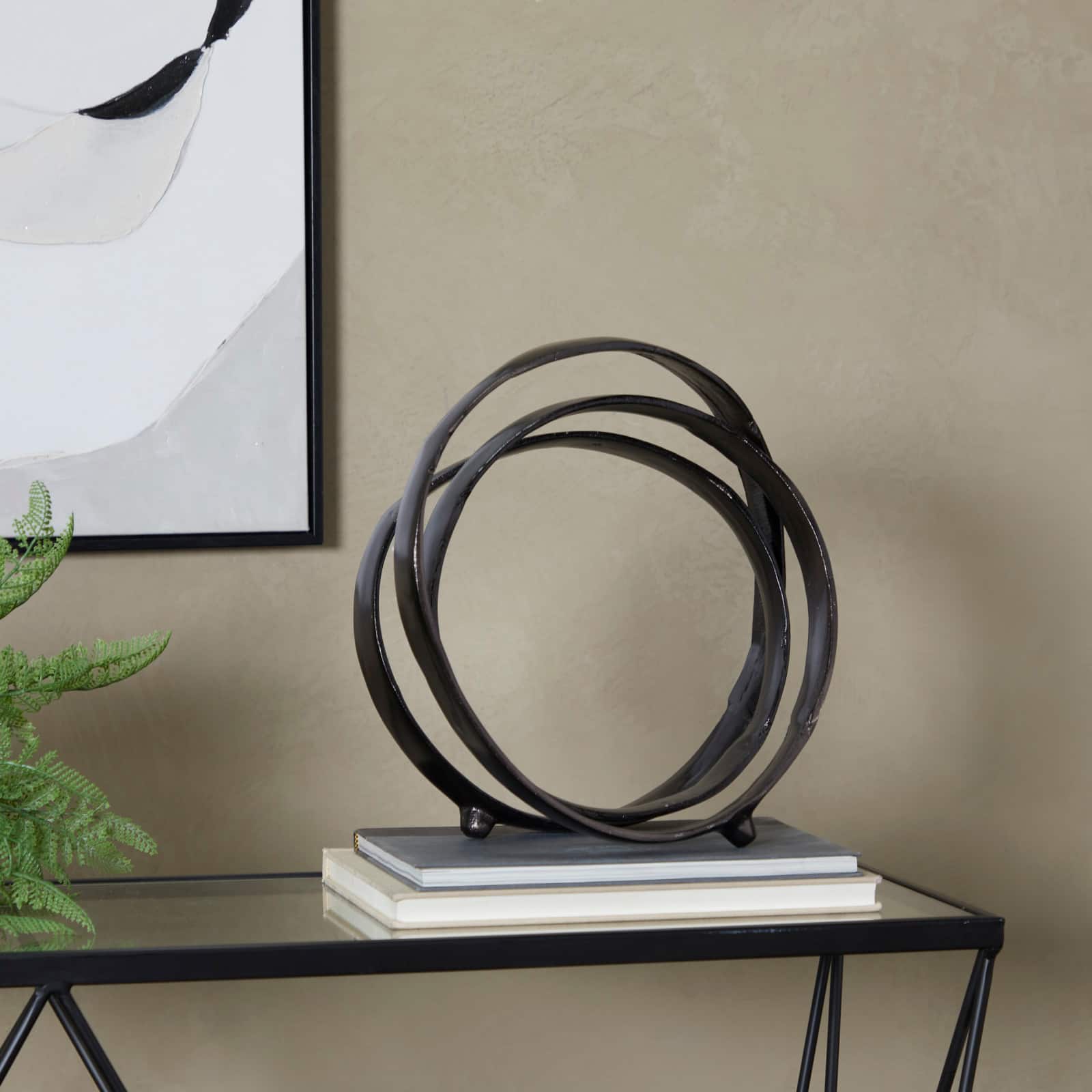 13" Aluminum Looped Abstract Sculpture