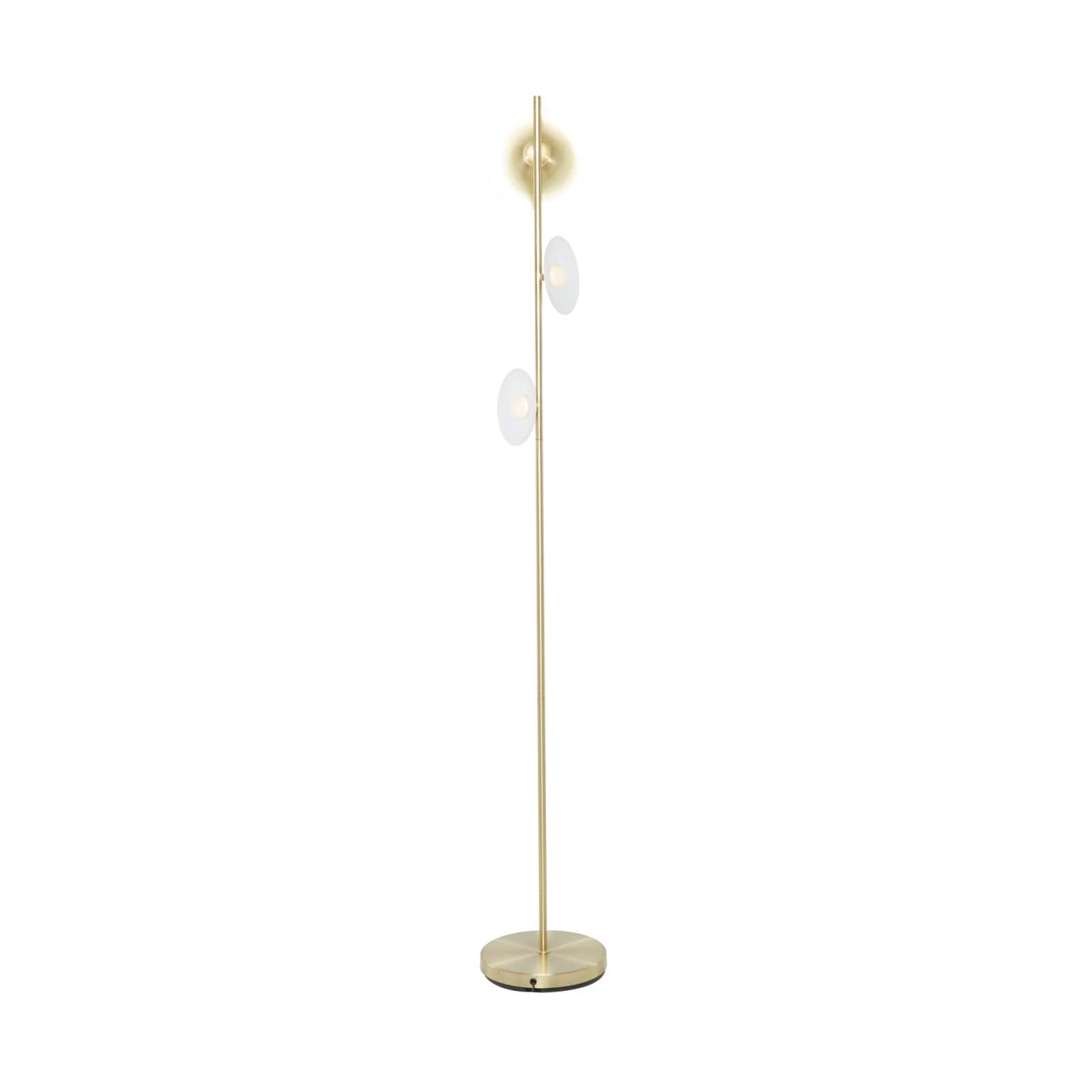 Gold Iron Modern Floor Lamp, 67" x 10" x 10"