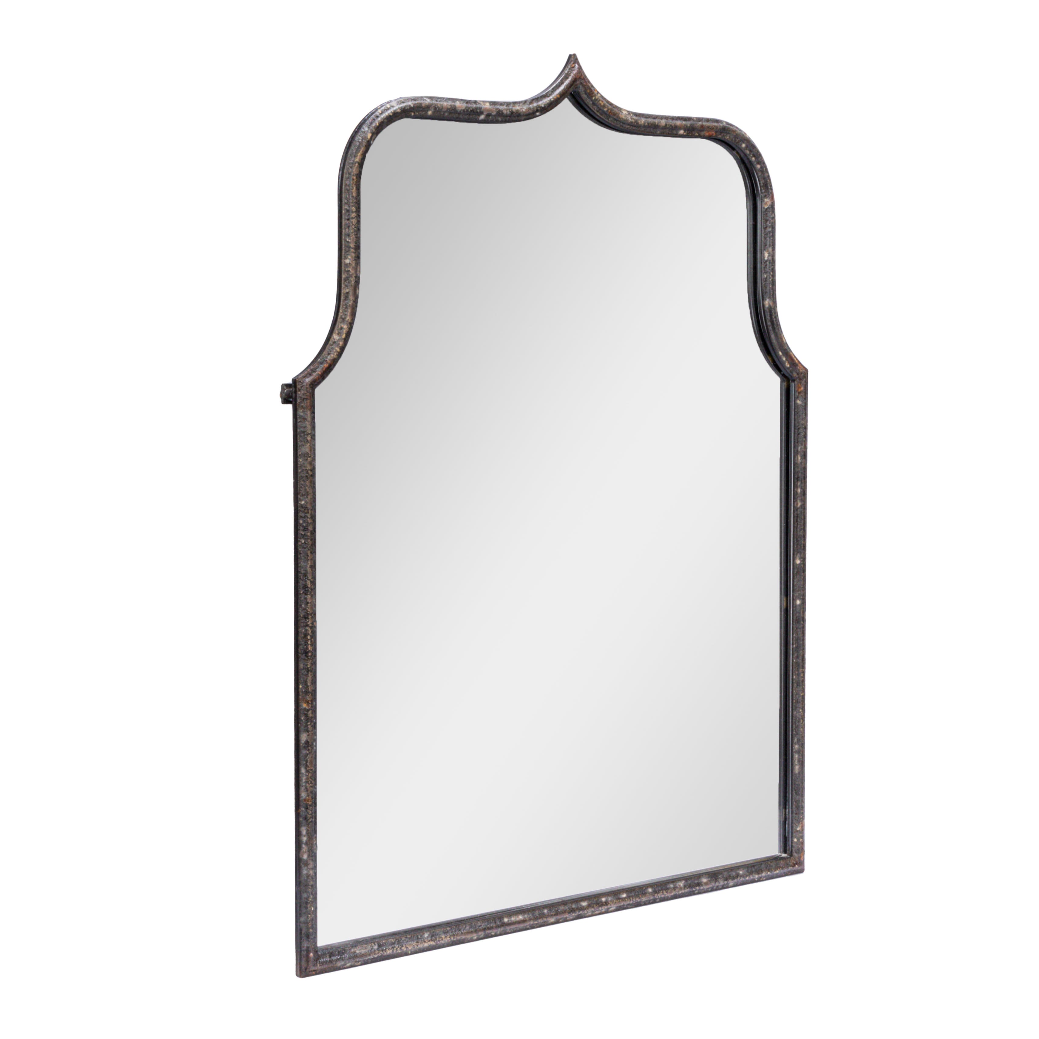 Hello Honey® Distressed Black Modern Farmhouse Metal Framed Wall Mirror in Slate Gray | 24" x 31.5" | Michaels®
