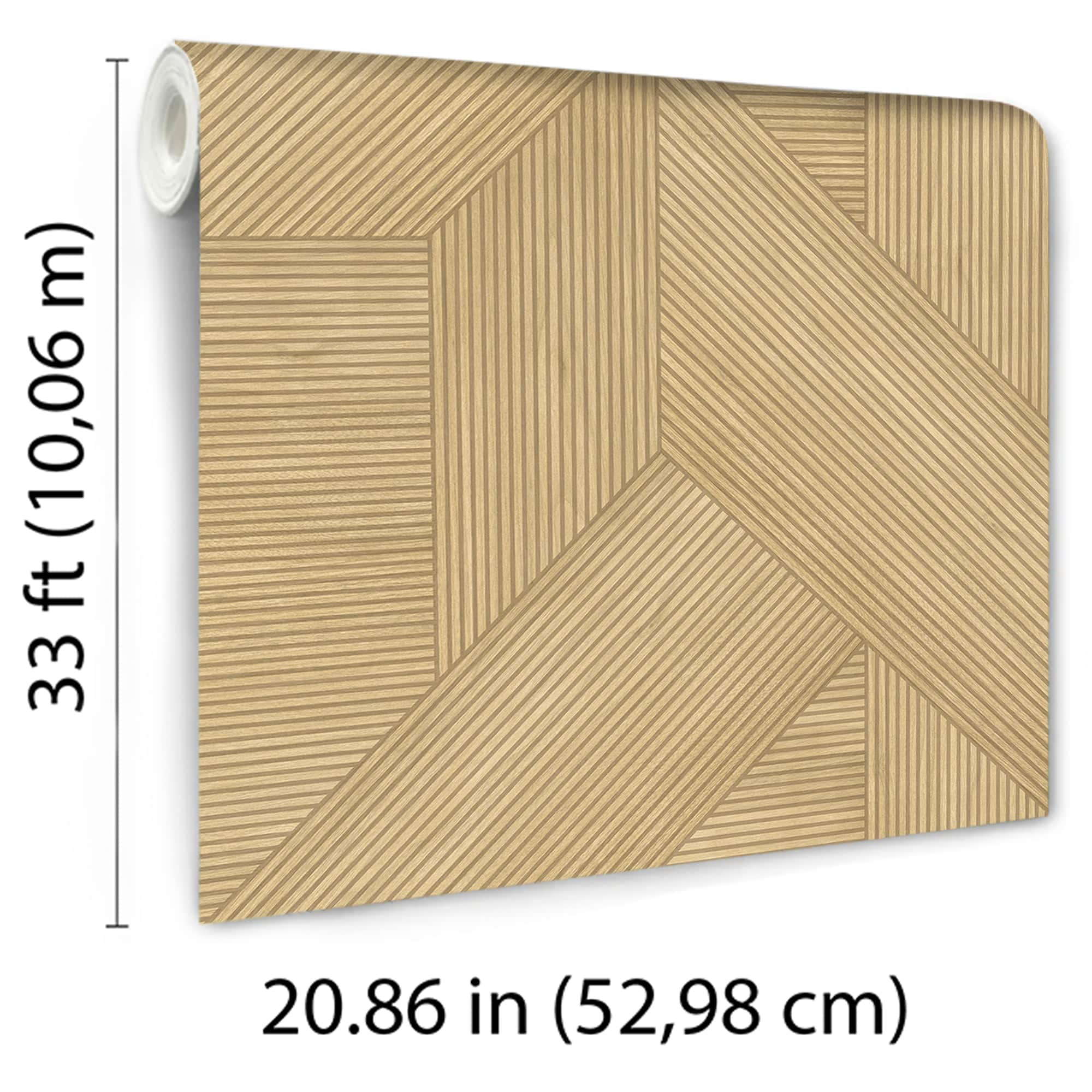 Designs Direct Sculpted Chevron Wood Panels Wallpaper