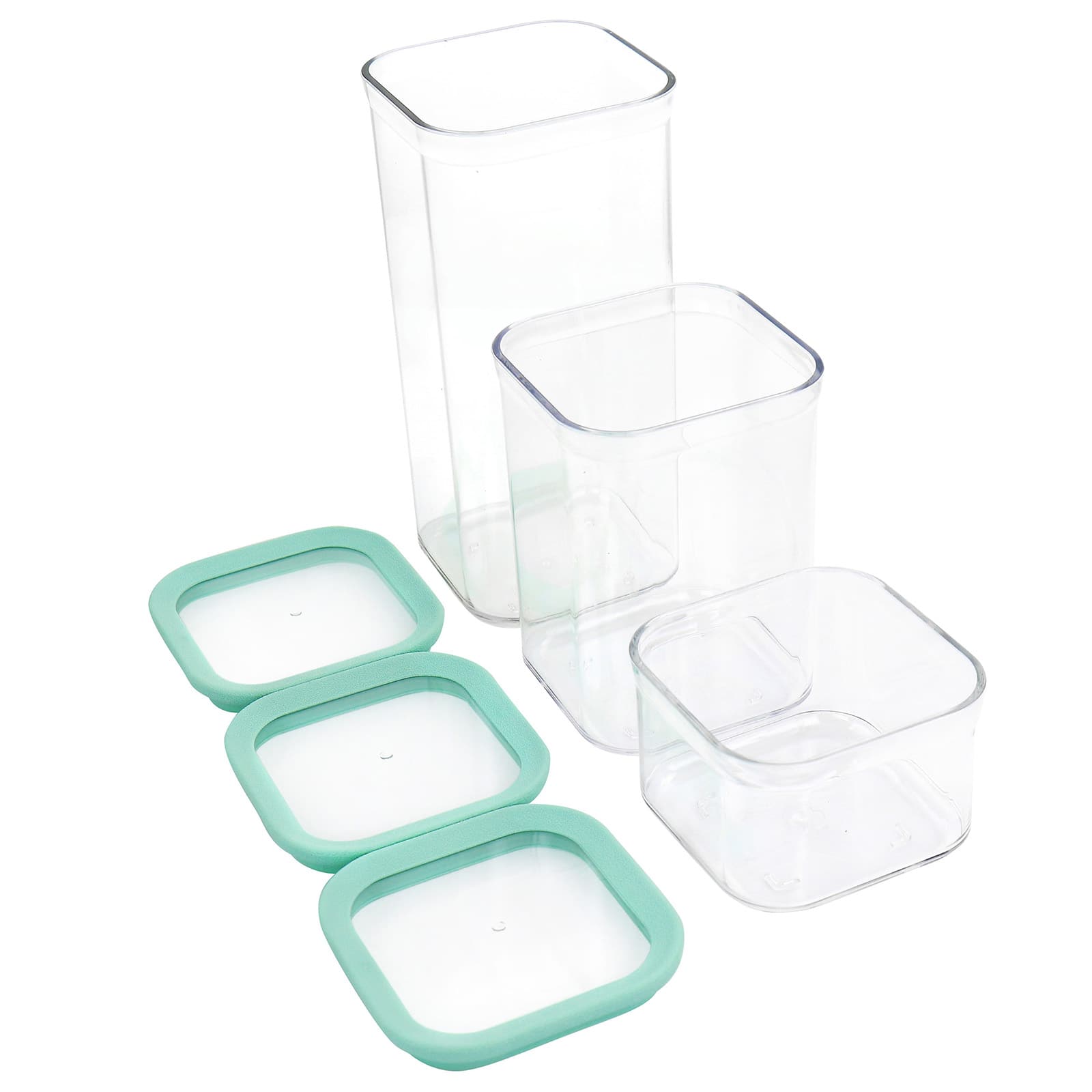 Martha Stewart Mint Green Plastic Stackable Container Set