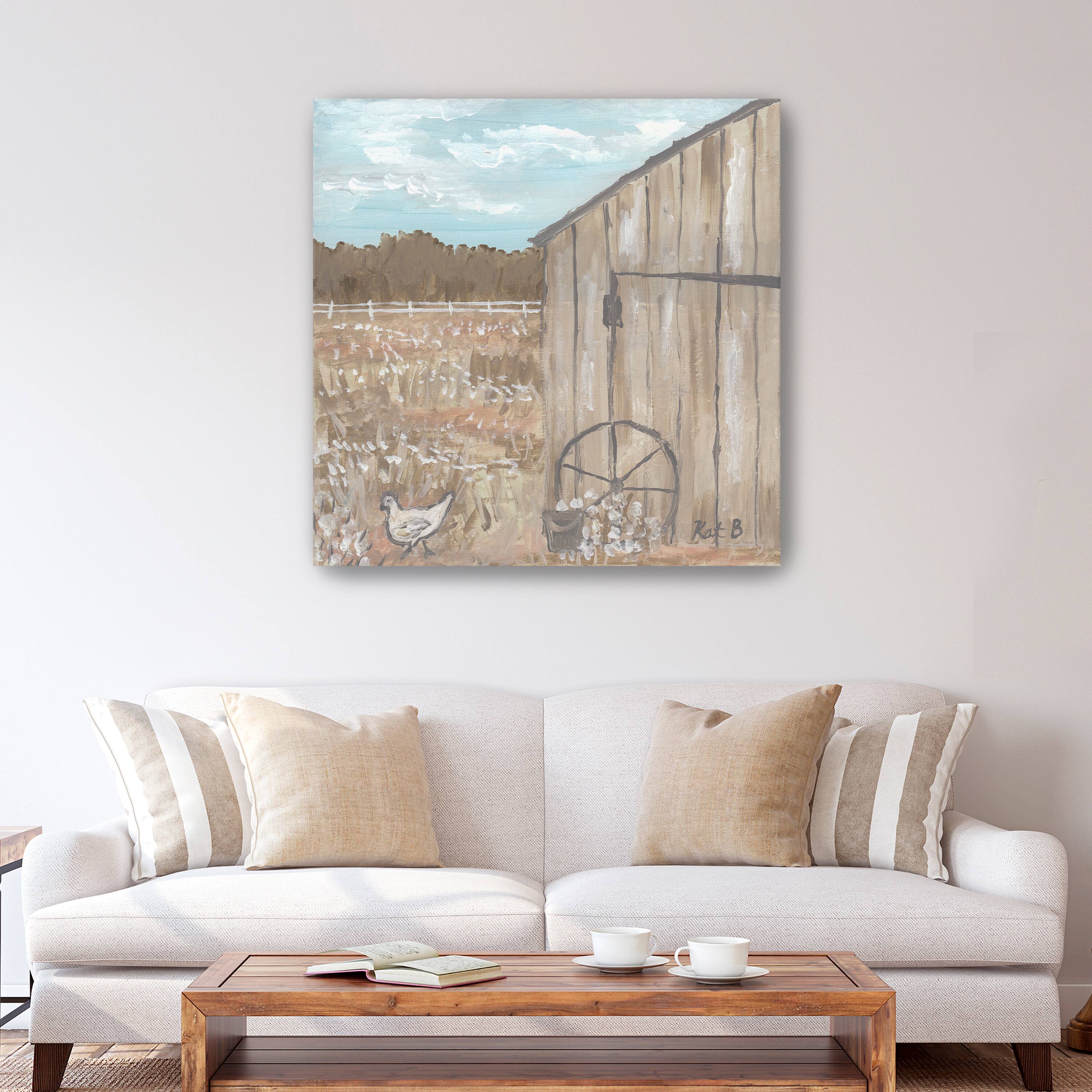 Chicken Barn Canvas Giclee