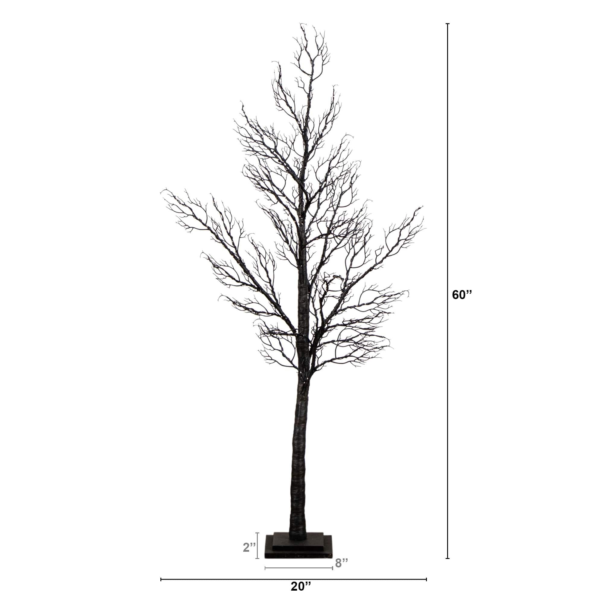 5ft. Pre-Lit Halloween Minimalist Twig Artificial Fall Tree with 240 Orange & Purple LED Lights