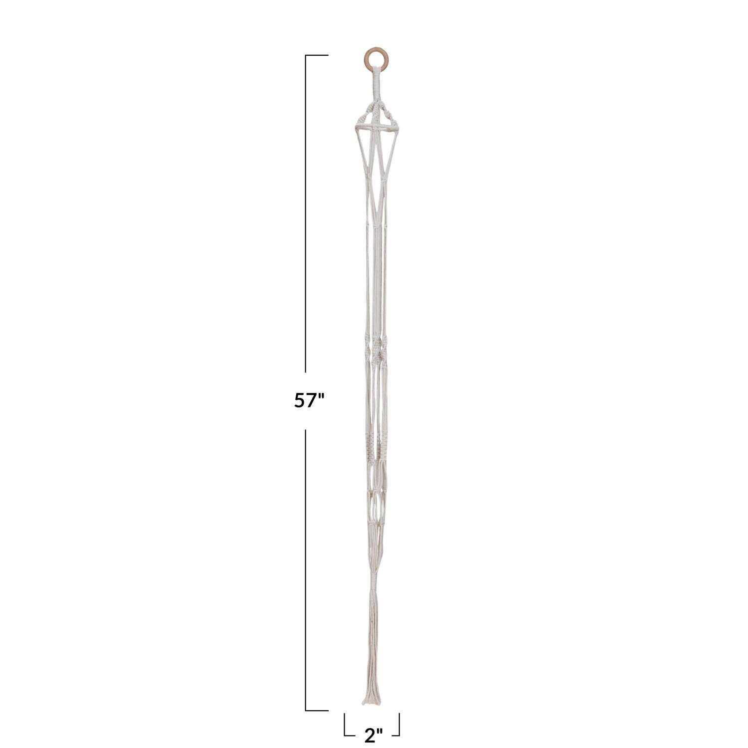 Hello Honey® 57" Natural Cotton Macrame Plant Hanger