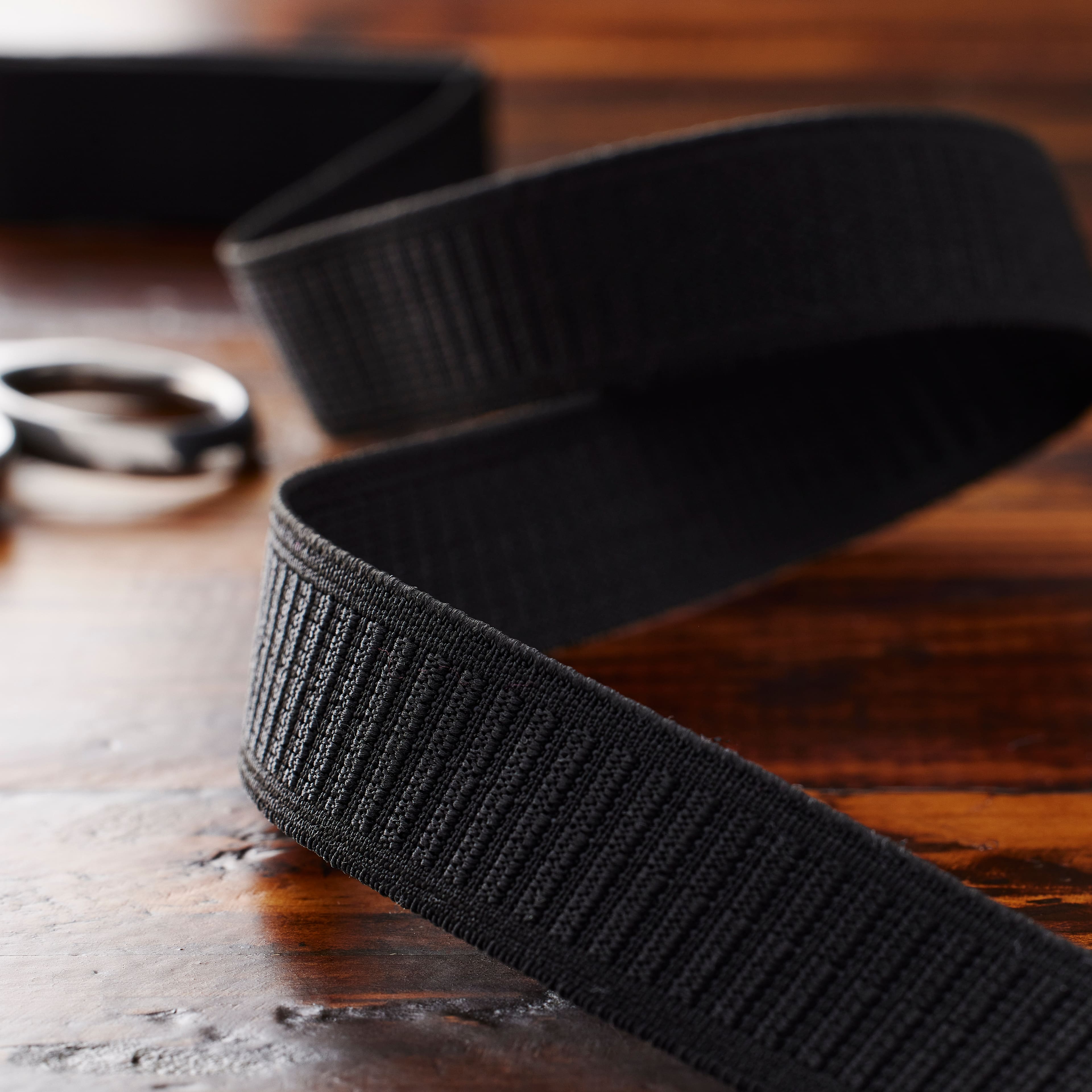 12 Pack: Black Non-Roll Elastic by Loops & Threads®