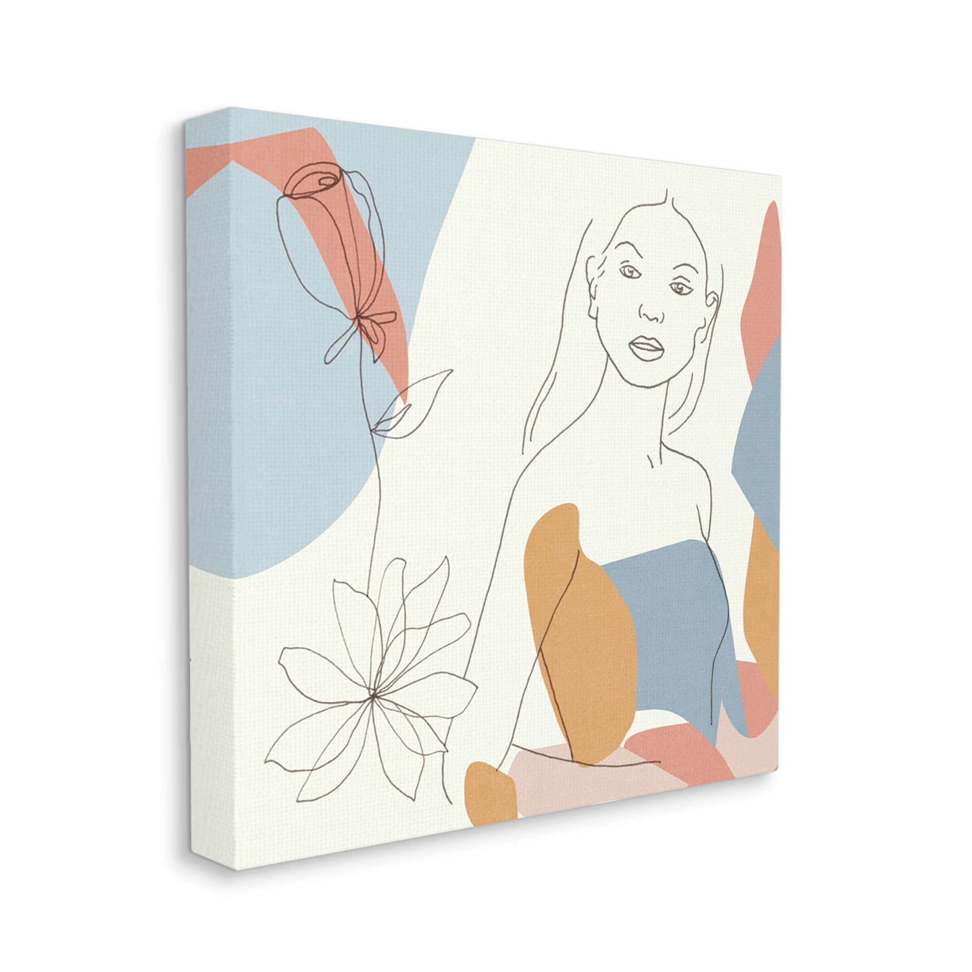 Stupell Industries Expressive Female Linework Canvas Wall Art