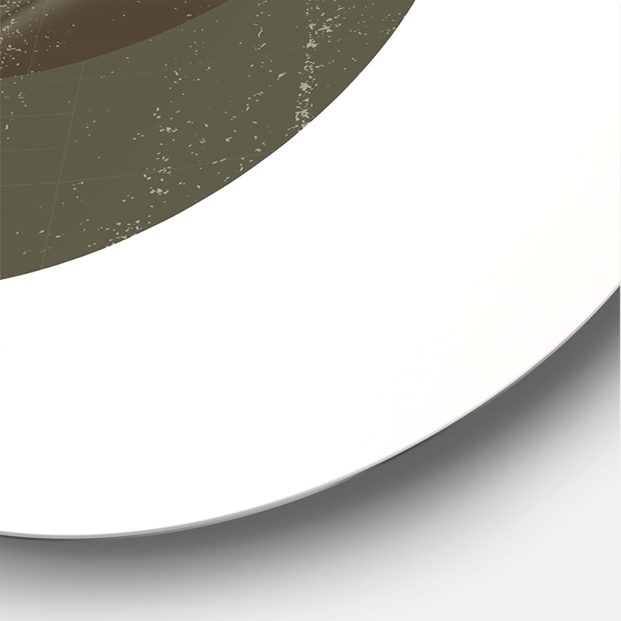 Designart - Abstract Geometrical Sun and Moon With Leaf II