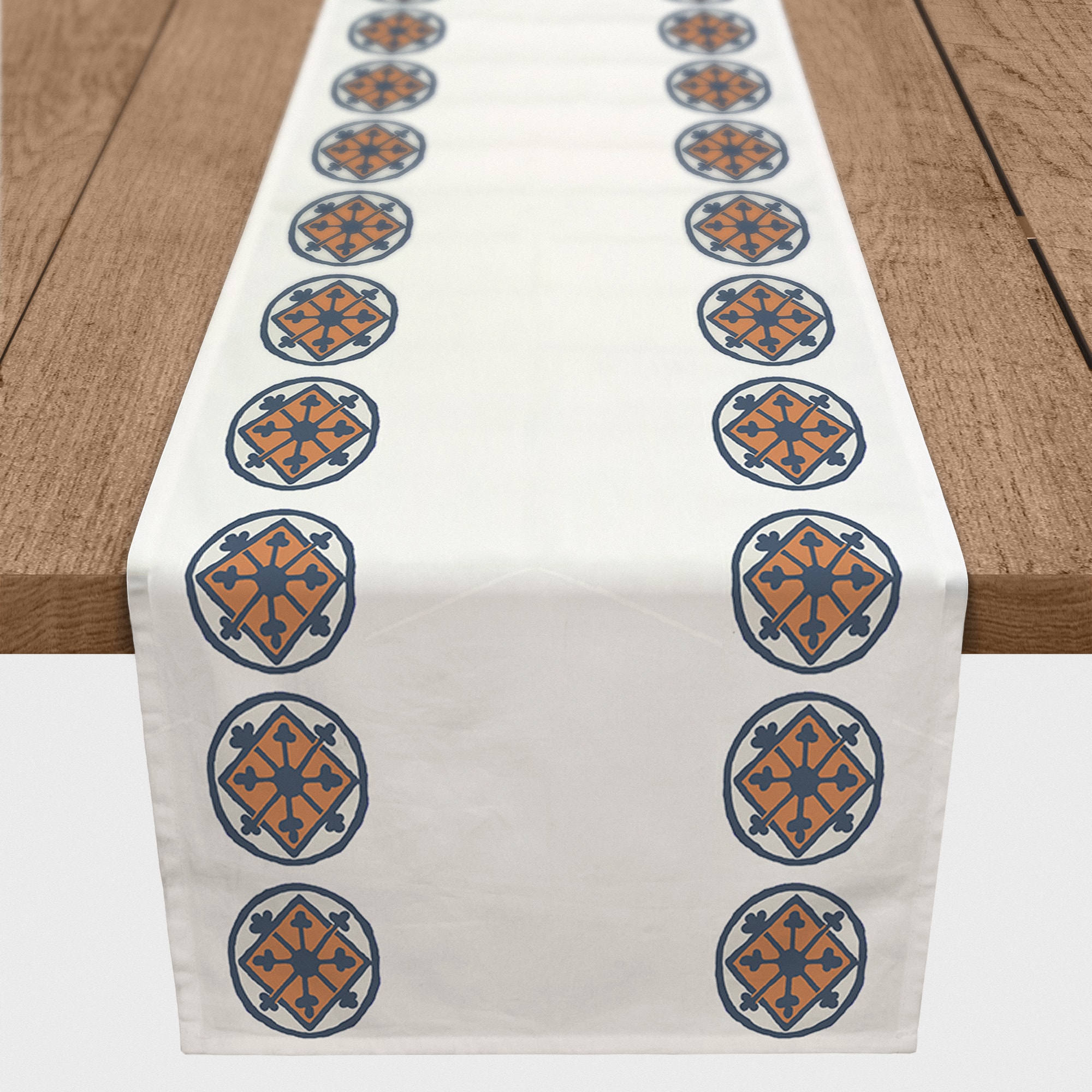 Colorful Tile Row 16" x 72" Cotton Twill Runner
