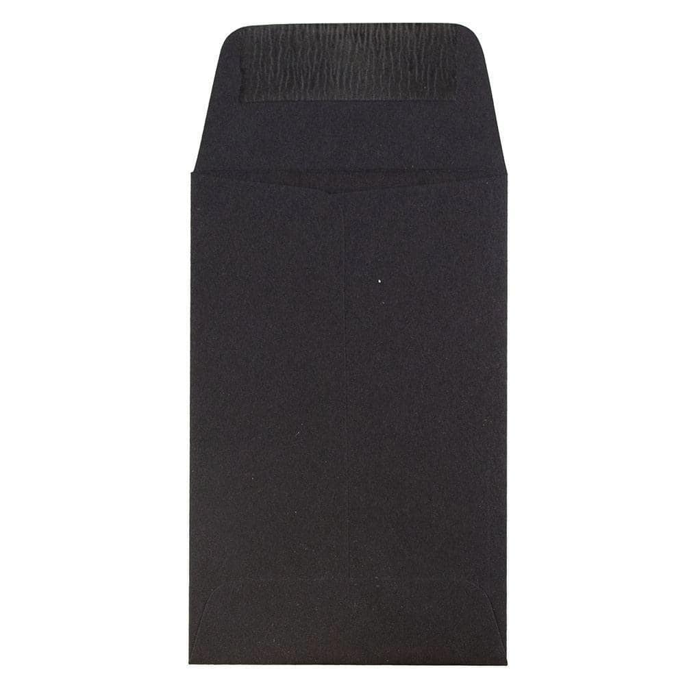 JAM Paper 2.25" x 3.5" Smooth Black Coin Business Envelopes, 50ct.