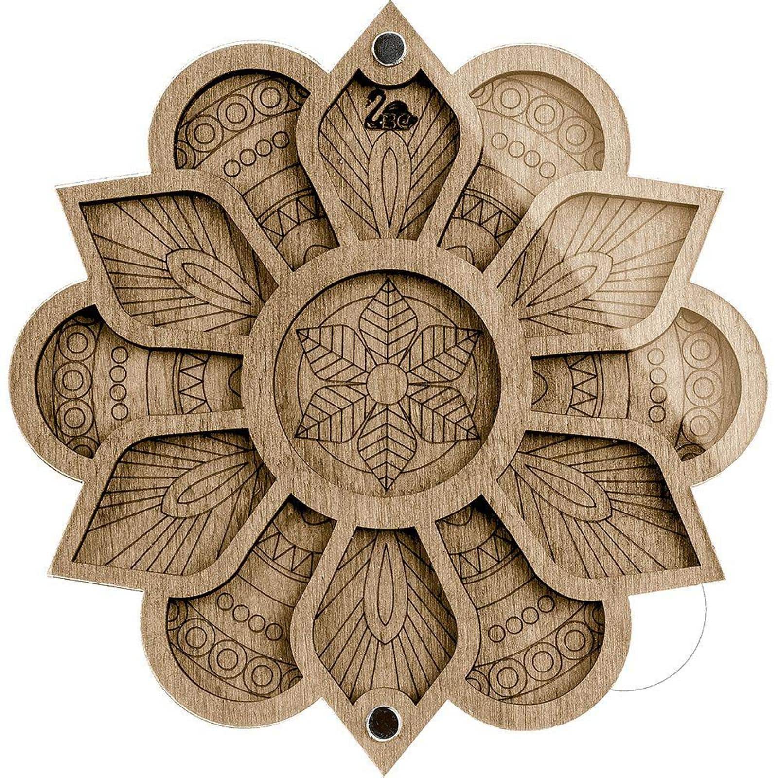 Wonderland Crafts 5.75" Mandala Bead Organizer with Transparent Cover