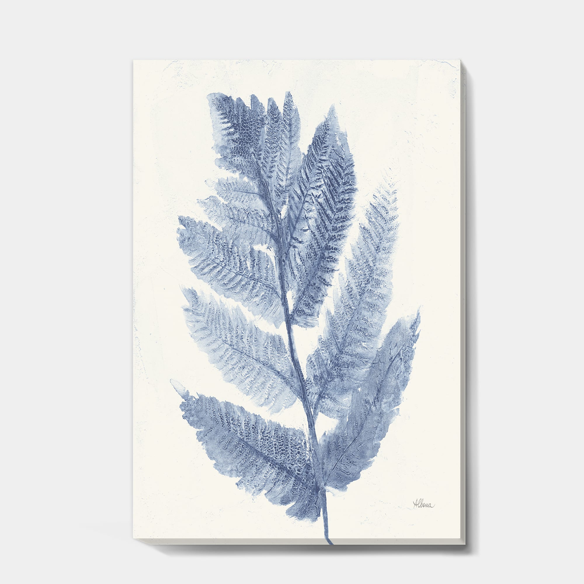 Designart - Forest Ferns Blue - Cottage Premium Canvas Wall Art