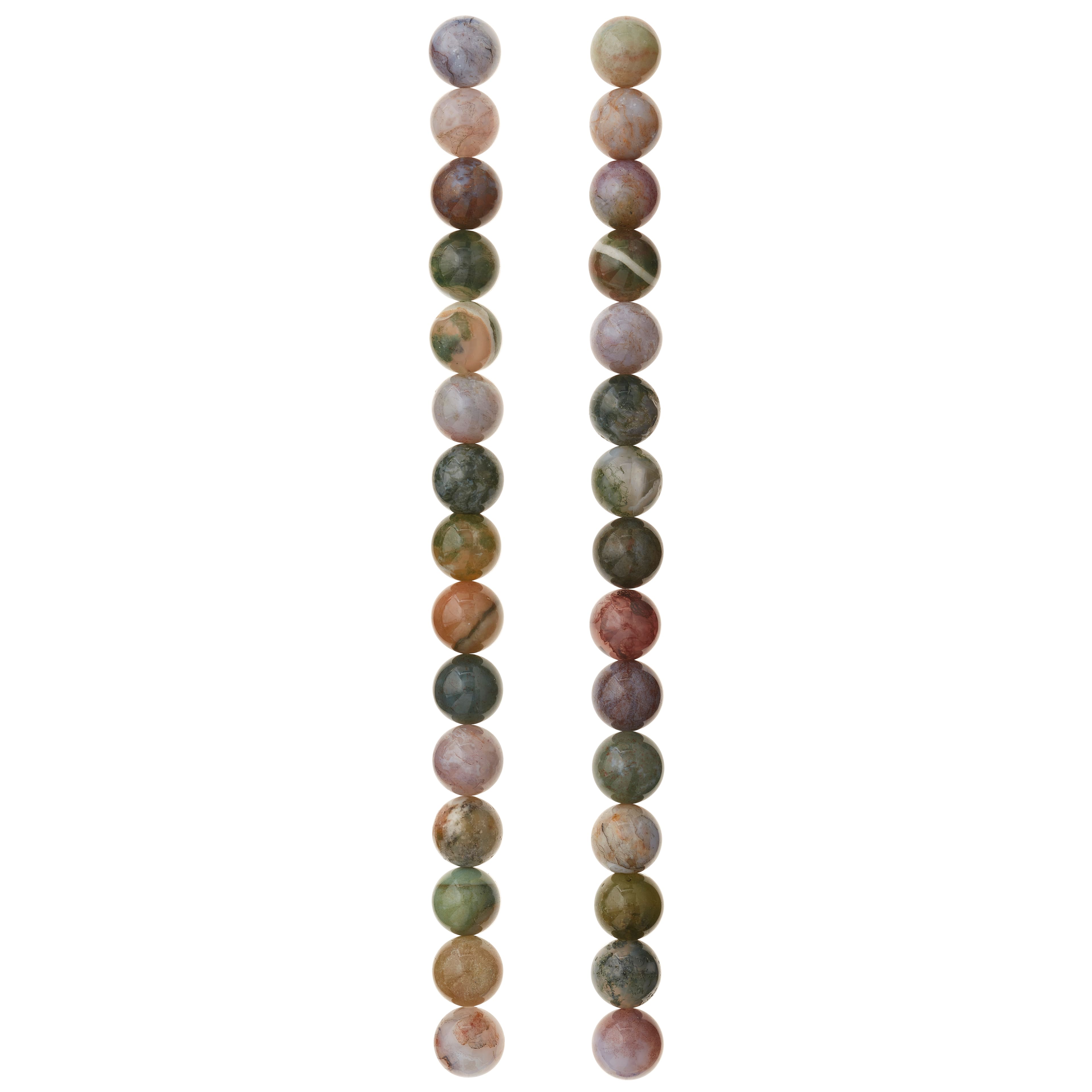 12 Pack: Multicolor Jasper Round Beads, 10mm by Bead Landing™