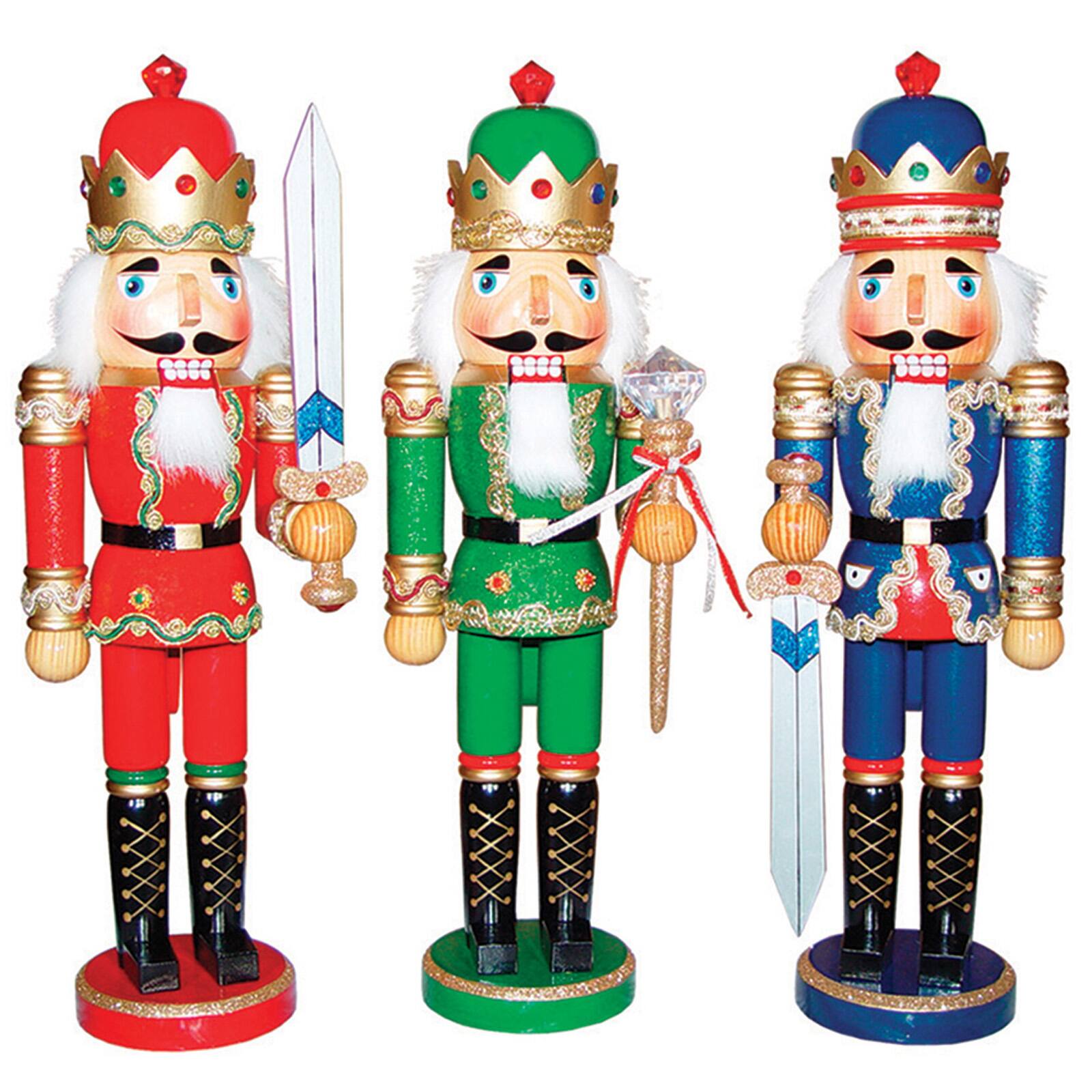 Santa's Workshop 15" Bejeweled Kings Nutcracker Set