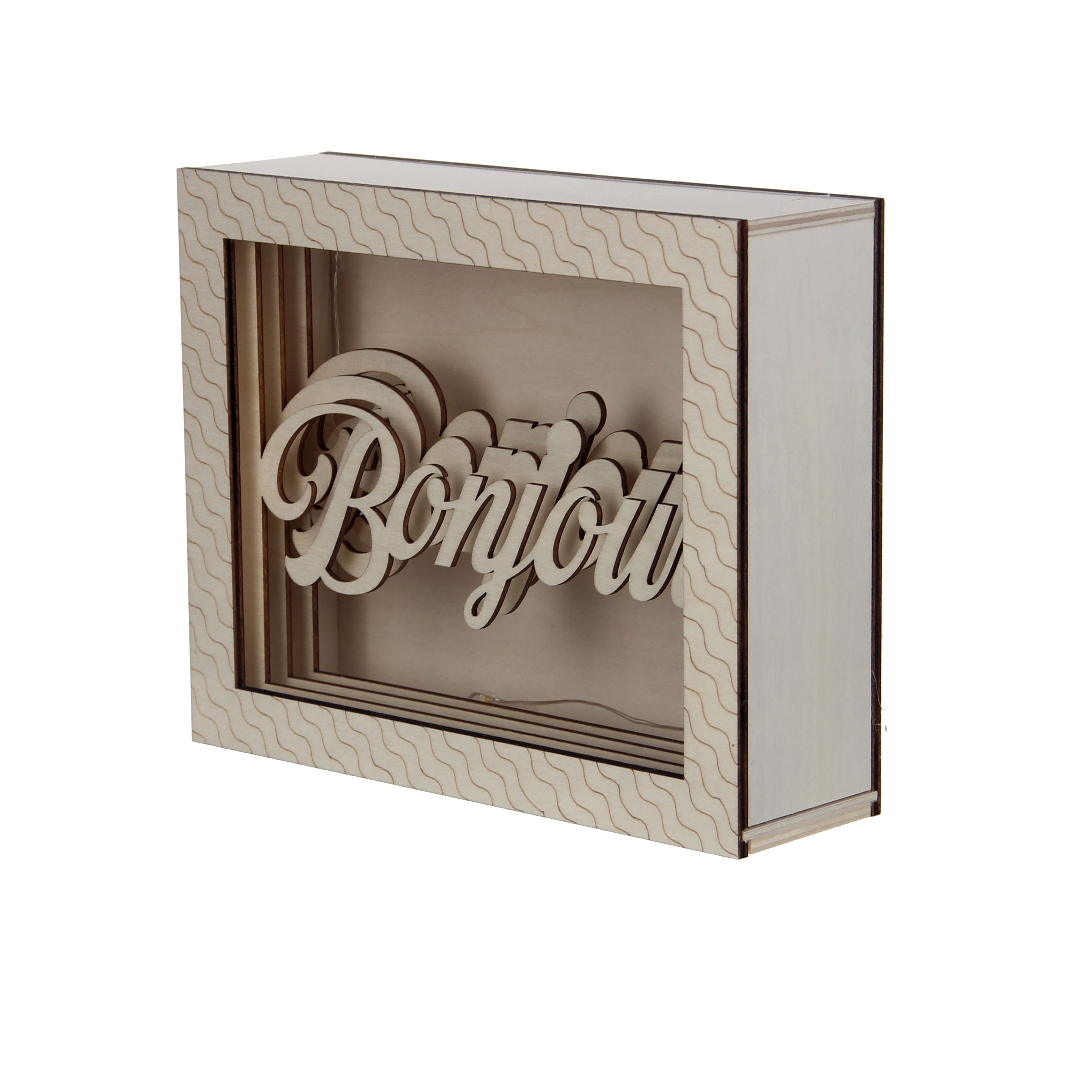 Jonathan Adler x Michaels 8.75" Pop Art Bonjour DIY LED Shadow Box Décor