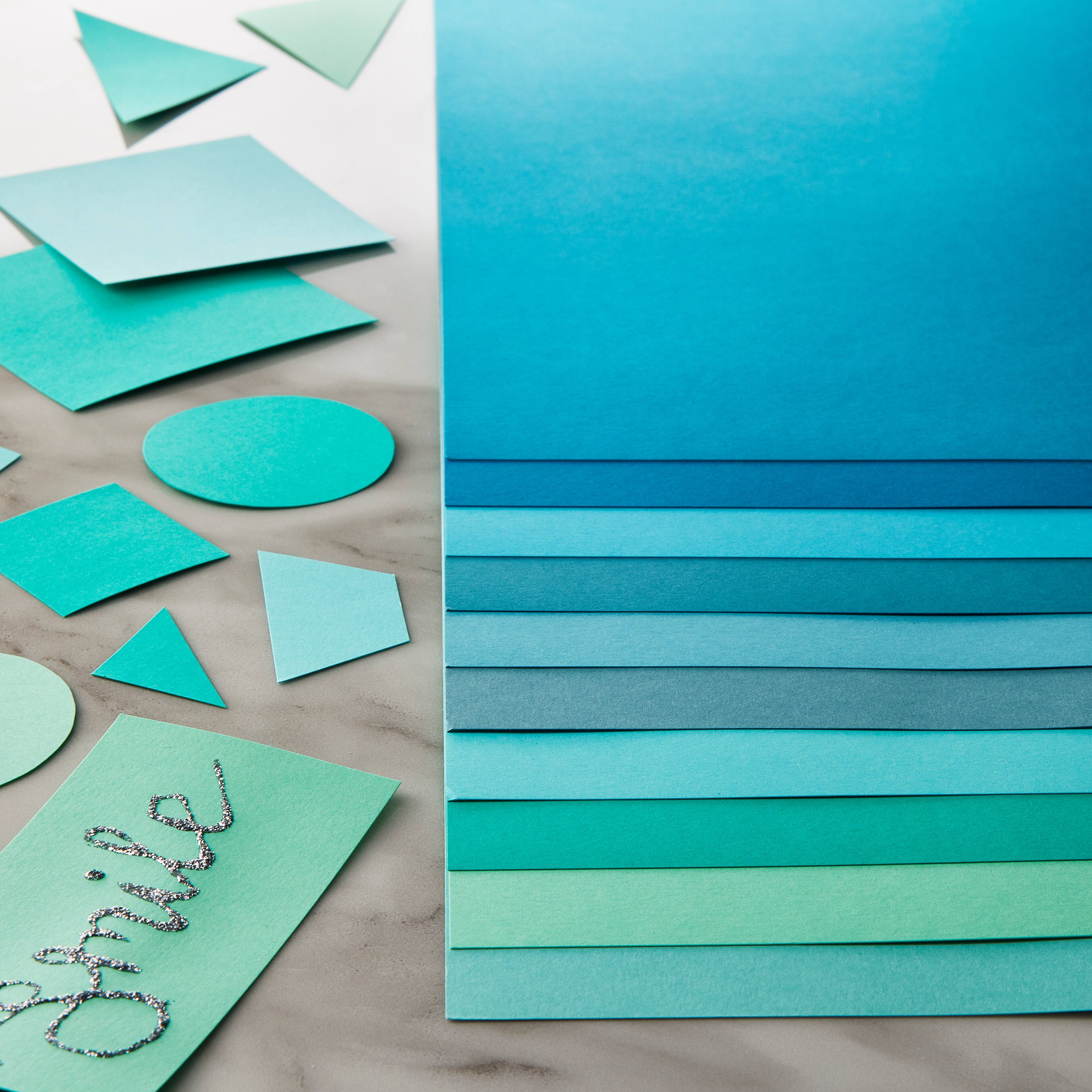 9 Packs: 100 ct. (900 total) Teal Palette 12" x 12" Cardstock Paper by Recollections™