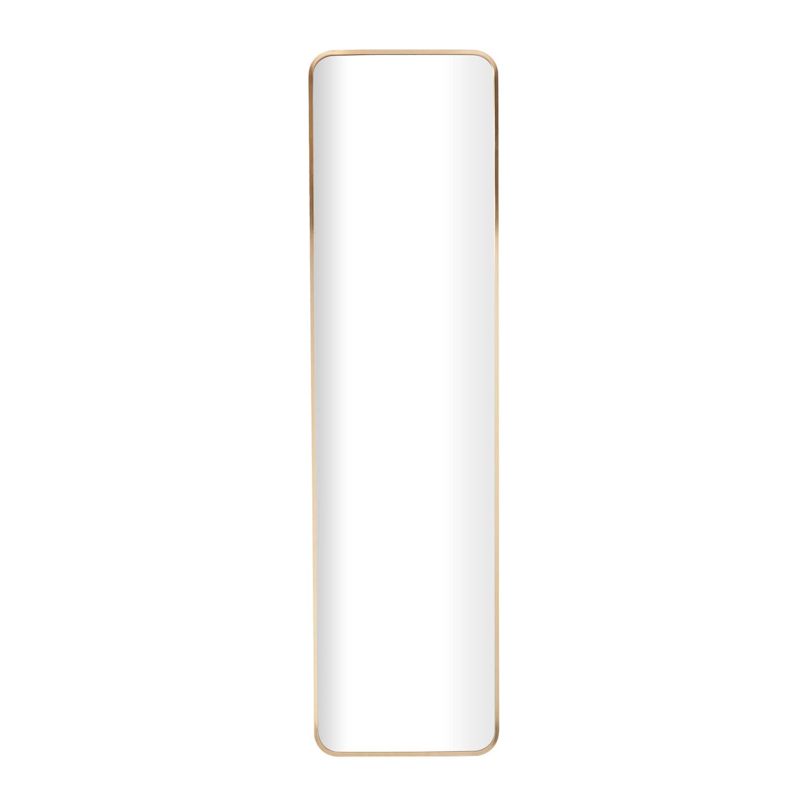 Gold Metal Glam Wall Mirror, 16" x 2" x 59"