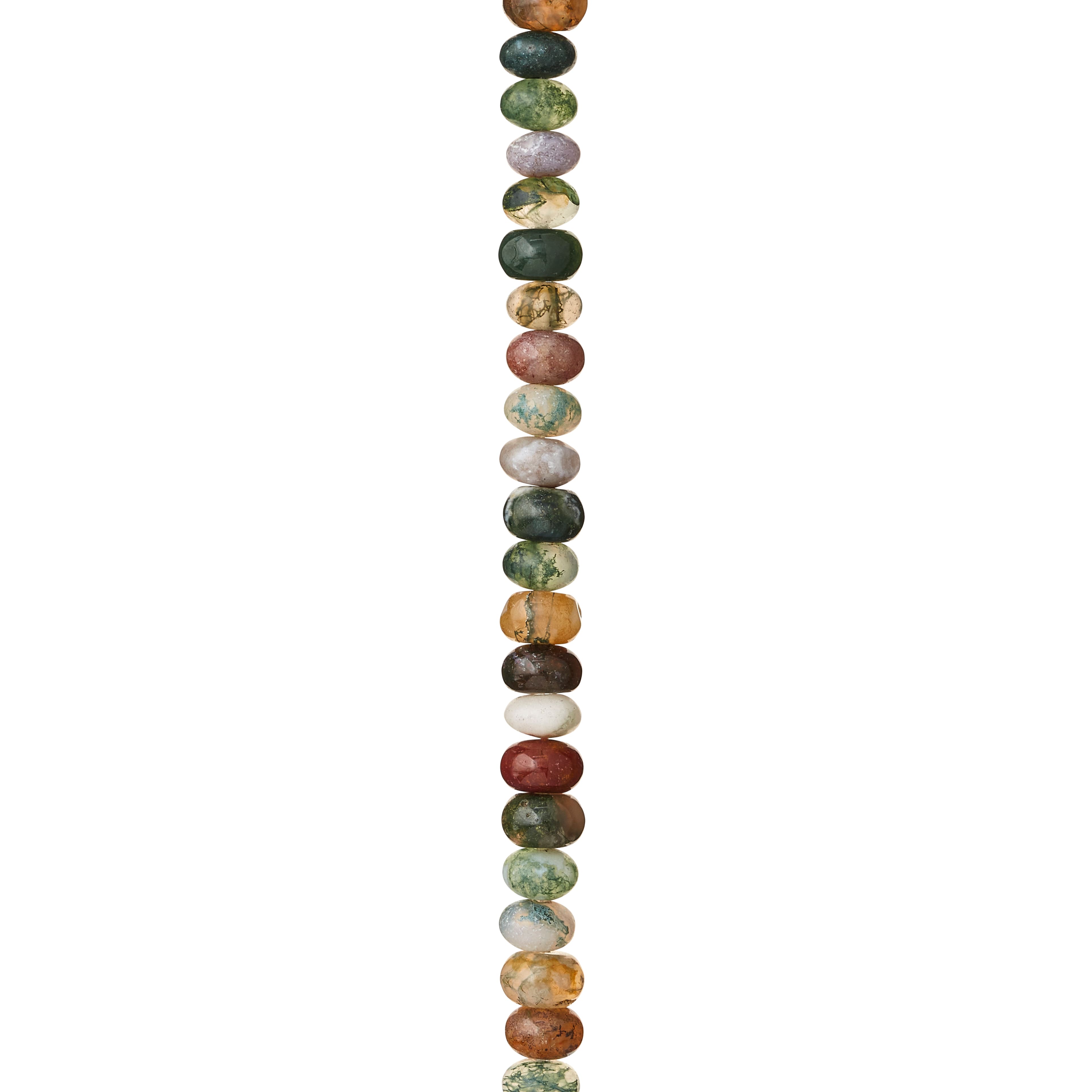 12 Pack:  Multicolored Jasper Rondelle Beads, 6mm by Bead Landing™