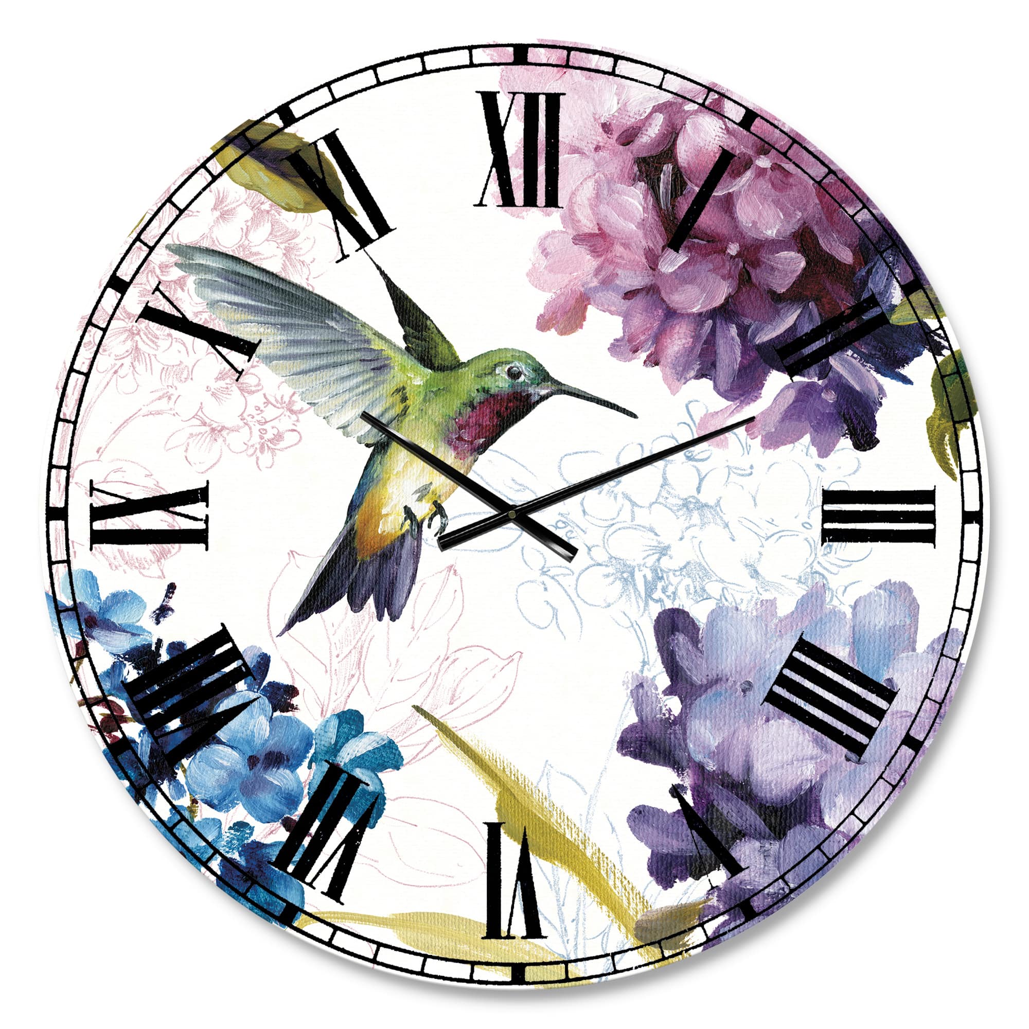 Designart 'Spring Nectar Square Ii Traditional Wall Clock