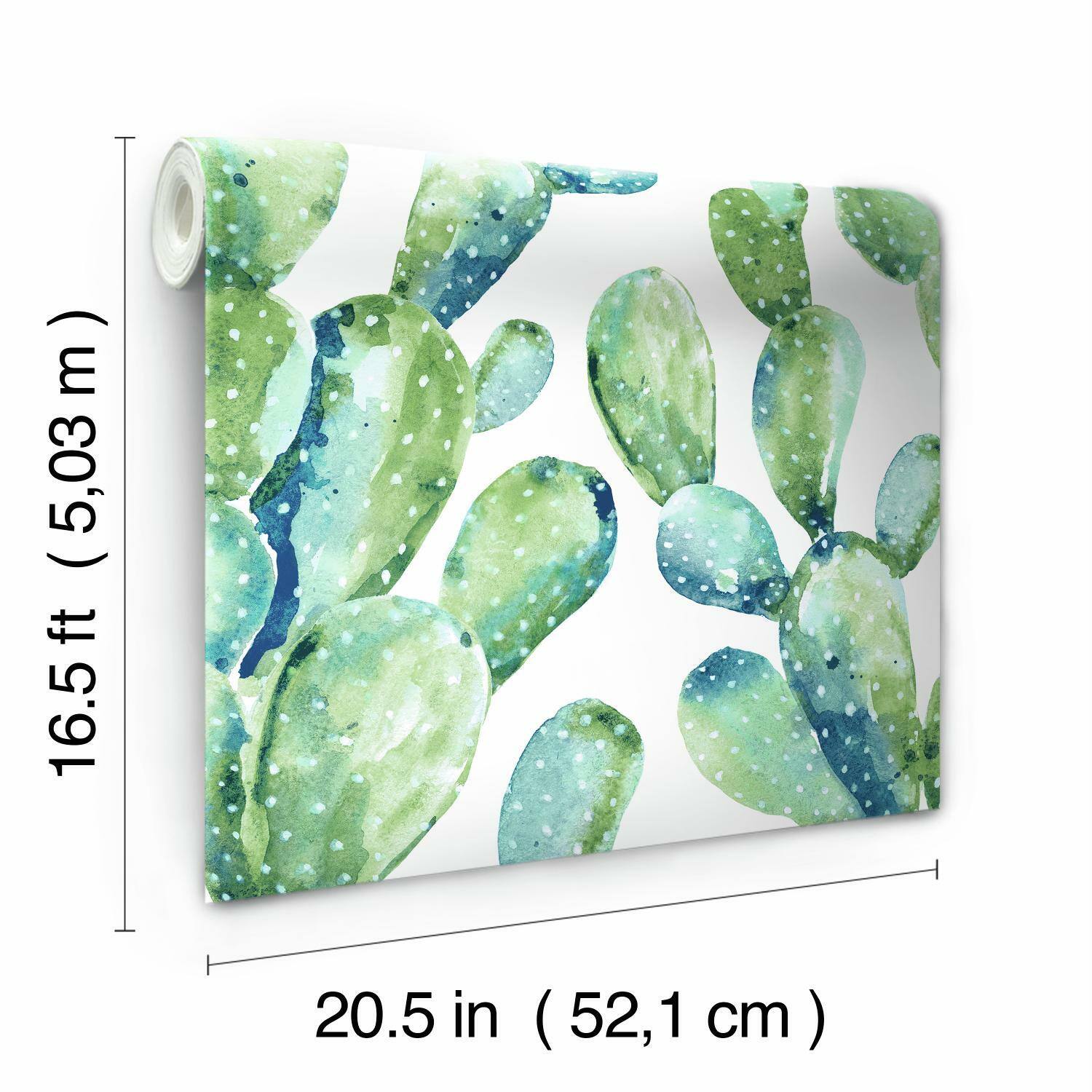 RoomMates Prickly Pear Cactus Peel & Stick Wallpaper